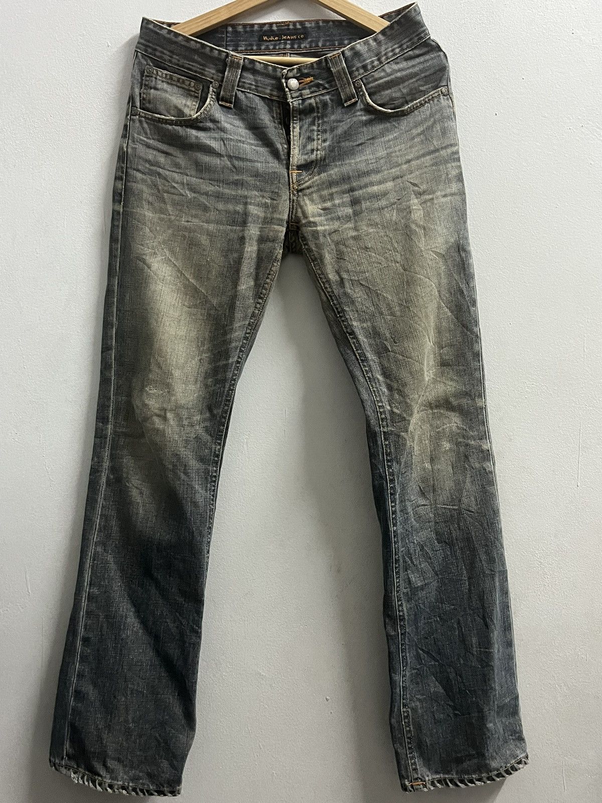 image of Avant Garde x Nudie Jeans Vintage Bootcut Ola Light Shiny Grey in Light Gray, Men's (Size 30)