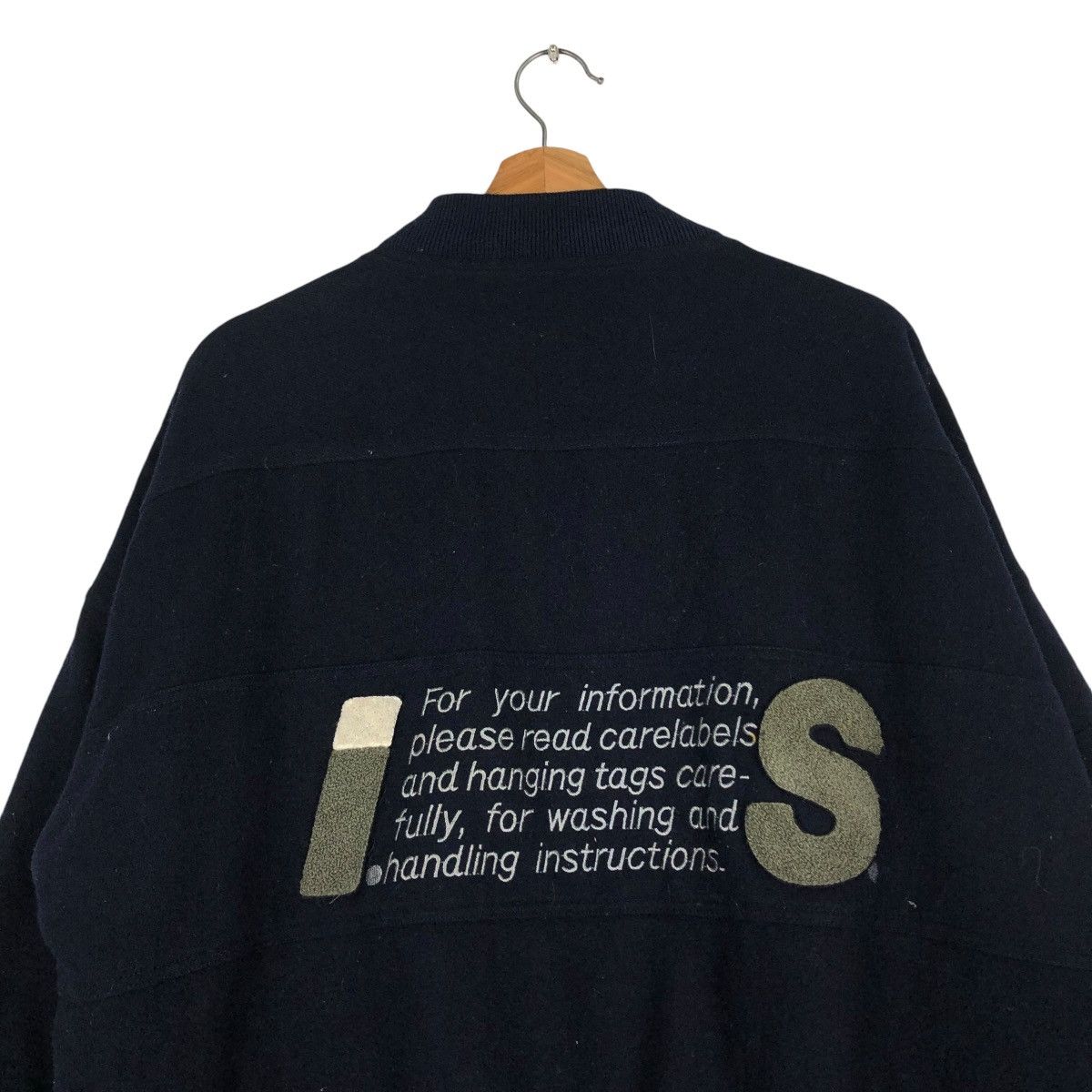 Issey Miyake 🔥VINTAGE ISSEY MIYAKE I.S. CARE LABELS WOOL BOMBER JACKET Size US L / EU 52-54 / 3 - 11 Thumbnail