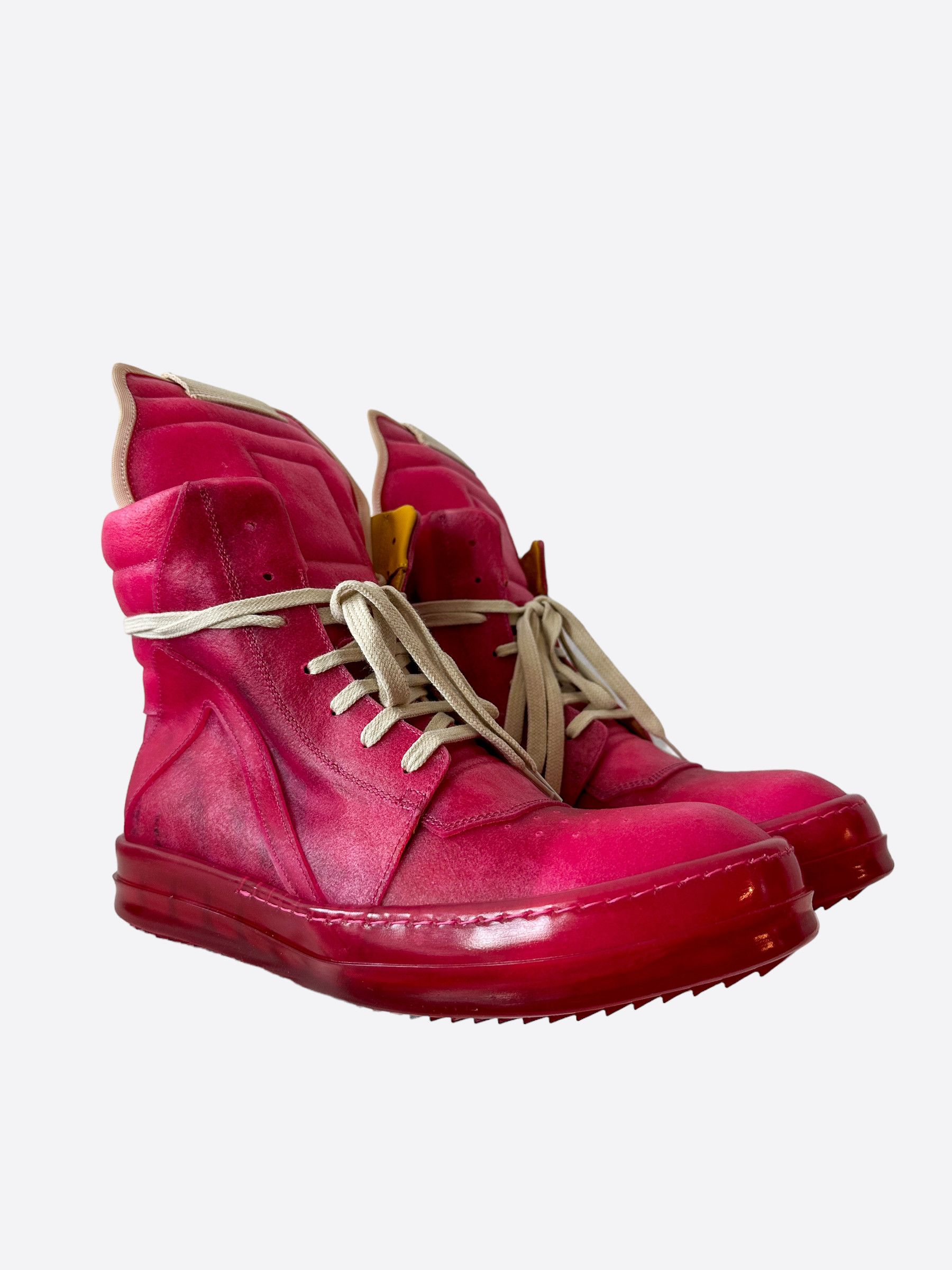 Rick Owens Rick Owens Hot Pink Geobasket High Top Women Sneakers Size US 7 / IT 37 - 5 Thumbnail