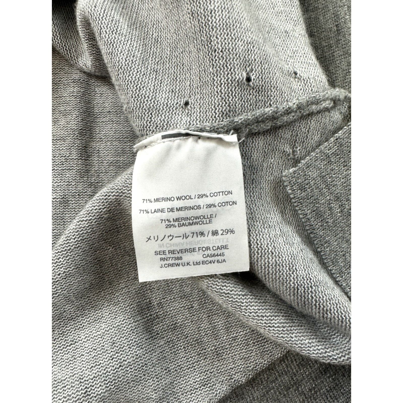 J.Crew J.Crew Sweater Women’s Small Gray Wool Blend Cable-Knit Pullover Long Sleeve Size S / US 4 / IT 40 - 3 Thumbnail