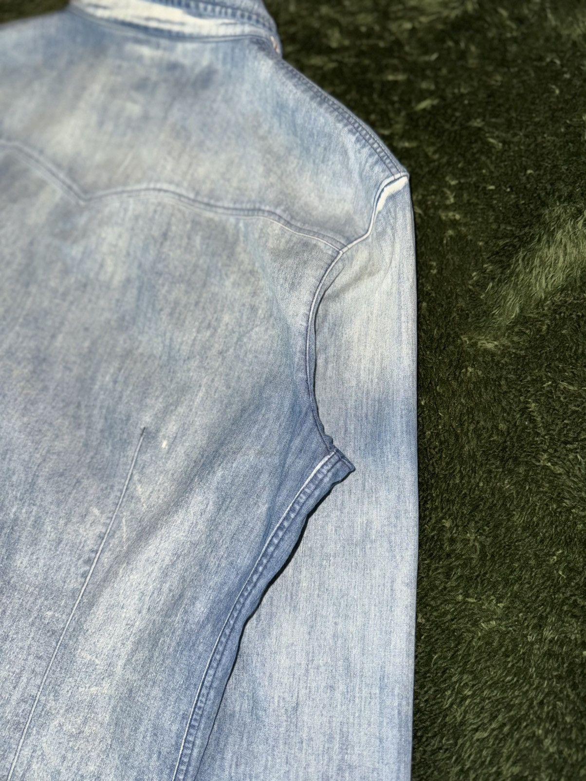 Armani [EU L] Armani Jeans Vintage Washed Western Denim Shirt Size US L / EU 52-54 / 3 - 10 Thumbnail