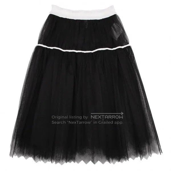 Comme des Garcons Comme Des Garcons size M Black Vintage Tulle Design Skirt Size 23" - 2 Thumbnail
