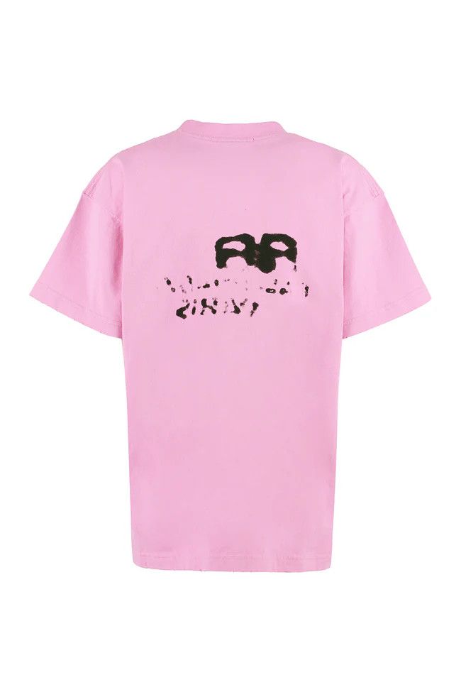 Balenciaga o1mt1gz0924 Hand-Drawn BB Icon T- Shirt Medium Fit in Pink Size M / US 6-8 / IT 42-44 - 3 Thumbnail