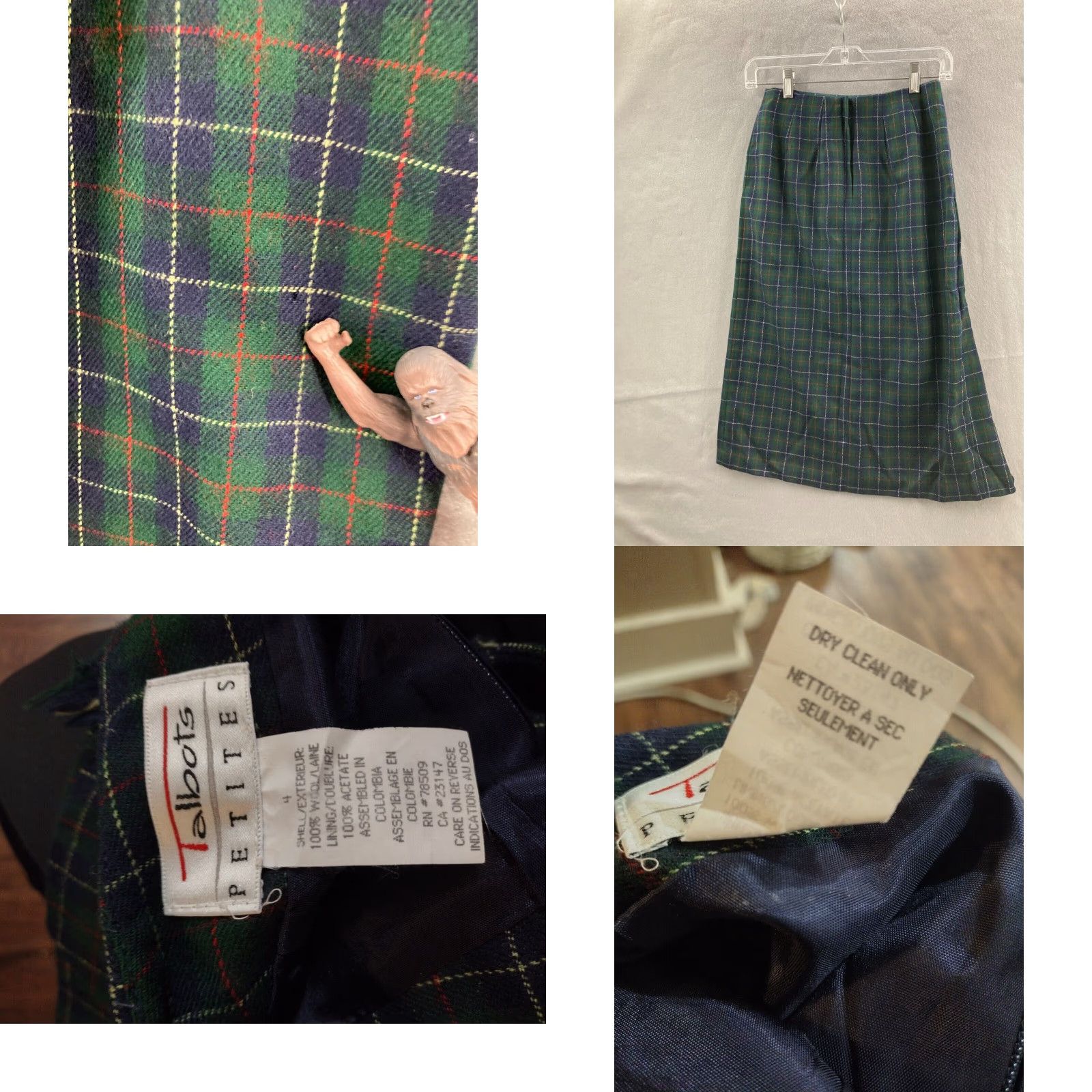 Talbots VINTAGE Talbots Womens Skirt Long Wool Plaid Tartan Petites High Rise All Seasons 2P Size 26" / US 2 / IT 38 - 8 Thumbnail