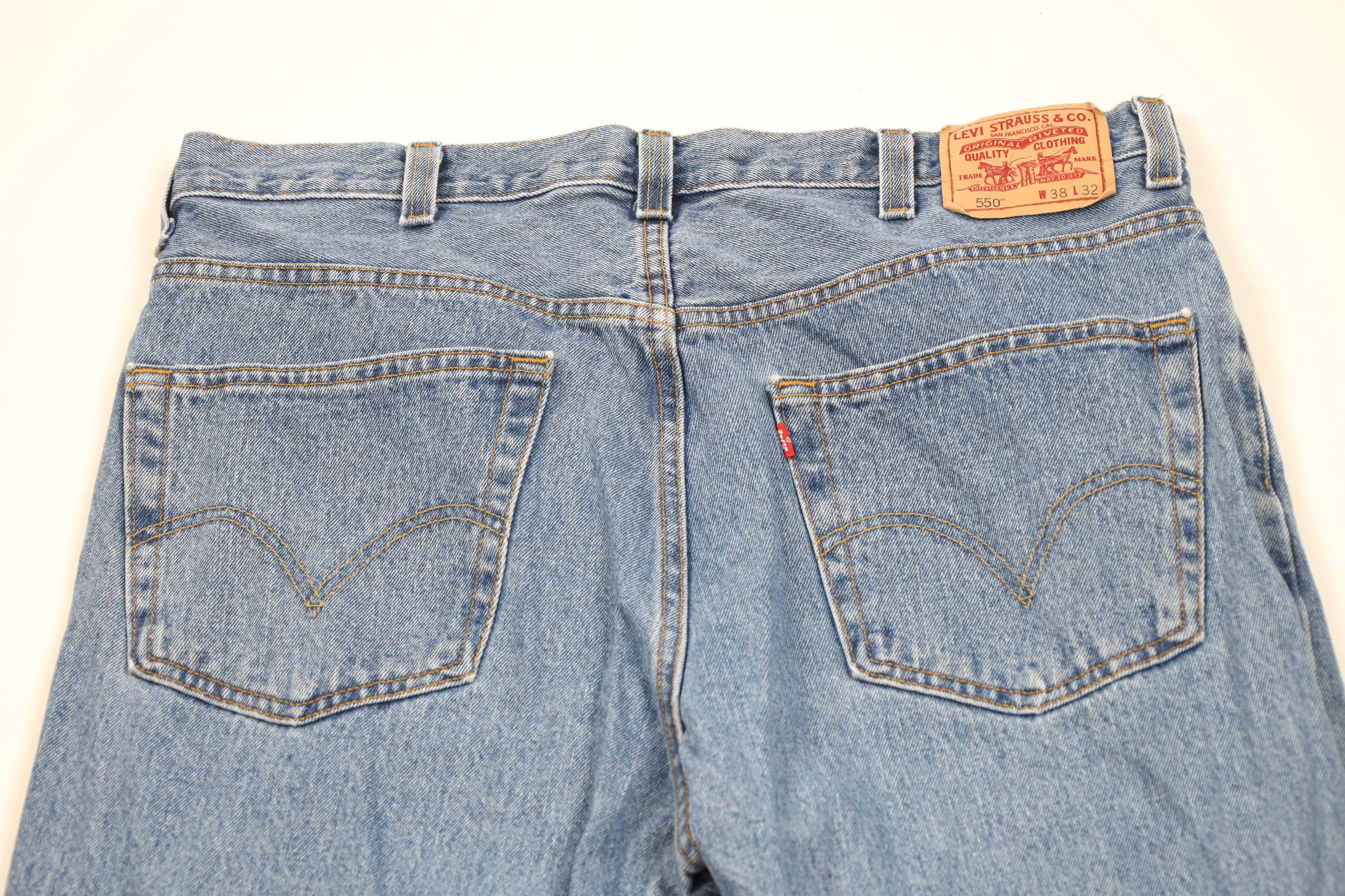 Levi's Vintage Y2K Levis 550 Relaxed Fit Denim Jeans Blue Cotton Size US 38 / EU 54 - 10 Thumbnail