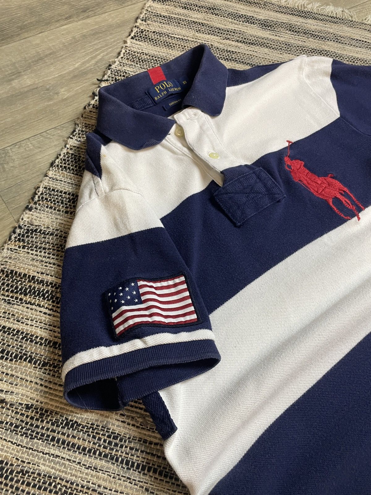 RRL Ralph Lauren 🐎🇺🇸 Polo Ralph Lauren United States Collar Neck T-Shirt Size US XS / EU 42 / 0 - 6 Thumbnail