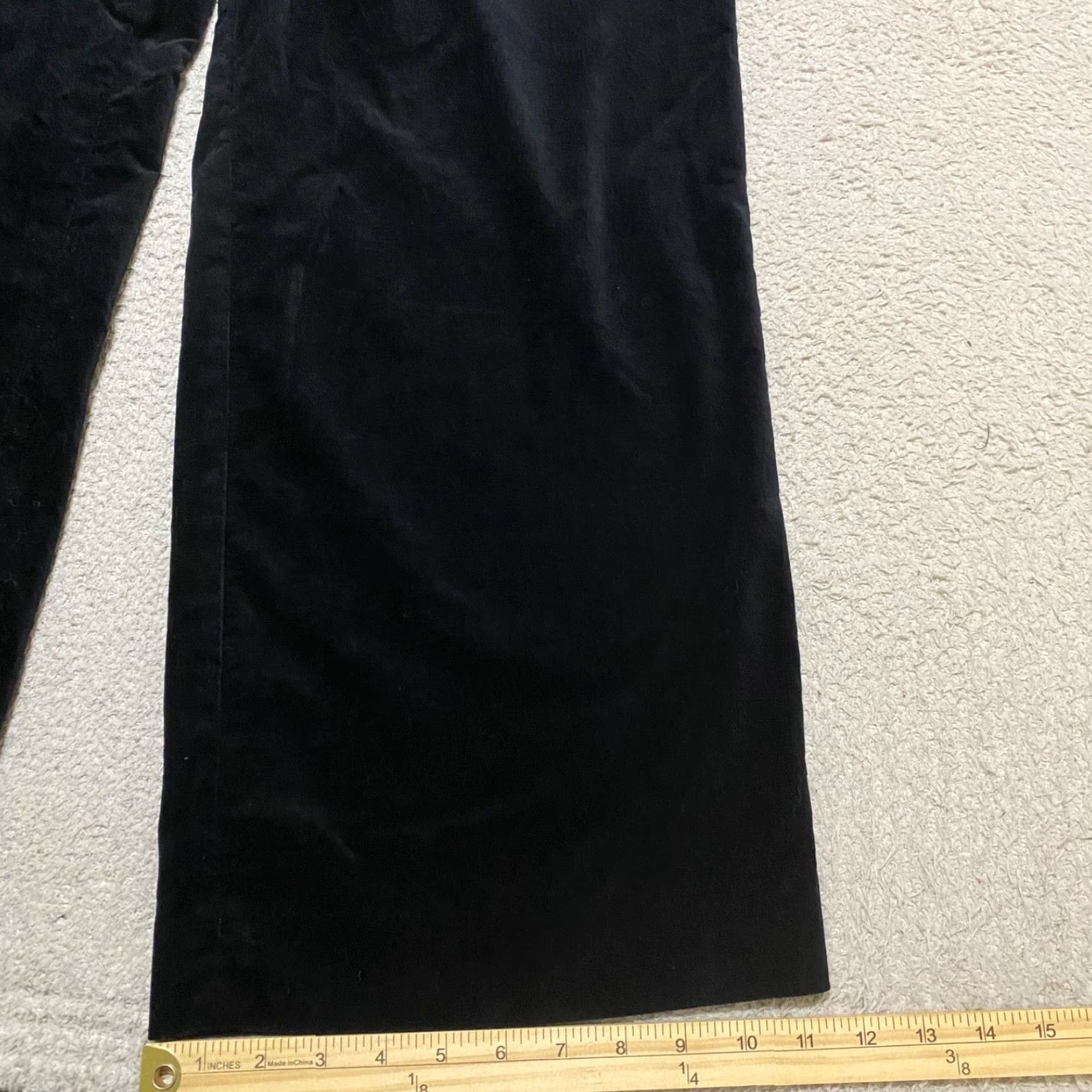 Talbots Talbots Womens 16W Pants Black Velvet High Rise Wide Leg Straight Inseam 31in Plus Body Size 38" / US 16 / IT 52 - 4 Thumbnail
