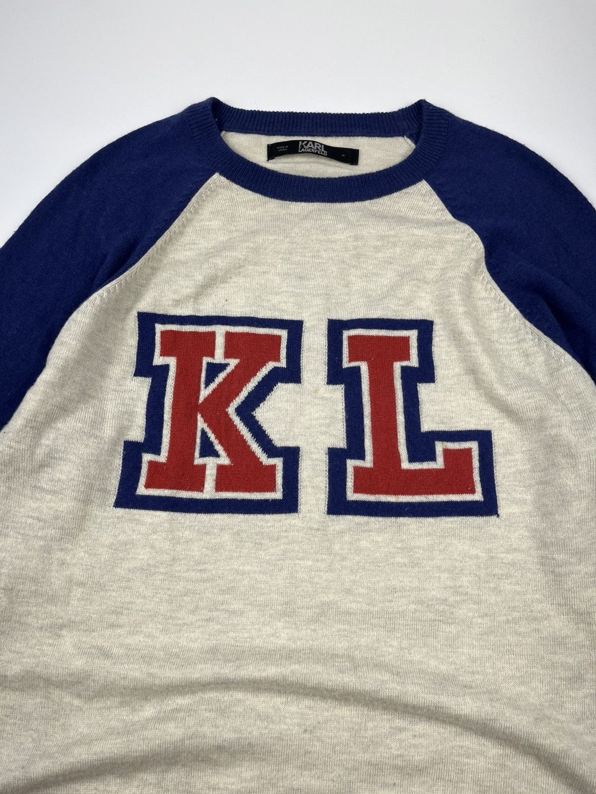 Karl Lagerfeld Karl Lagerfeld Big Logo “KL” Wool Sweater Size US M / EU 48-50 / 2 - 2 Thumbnail