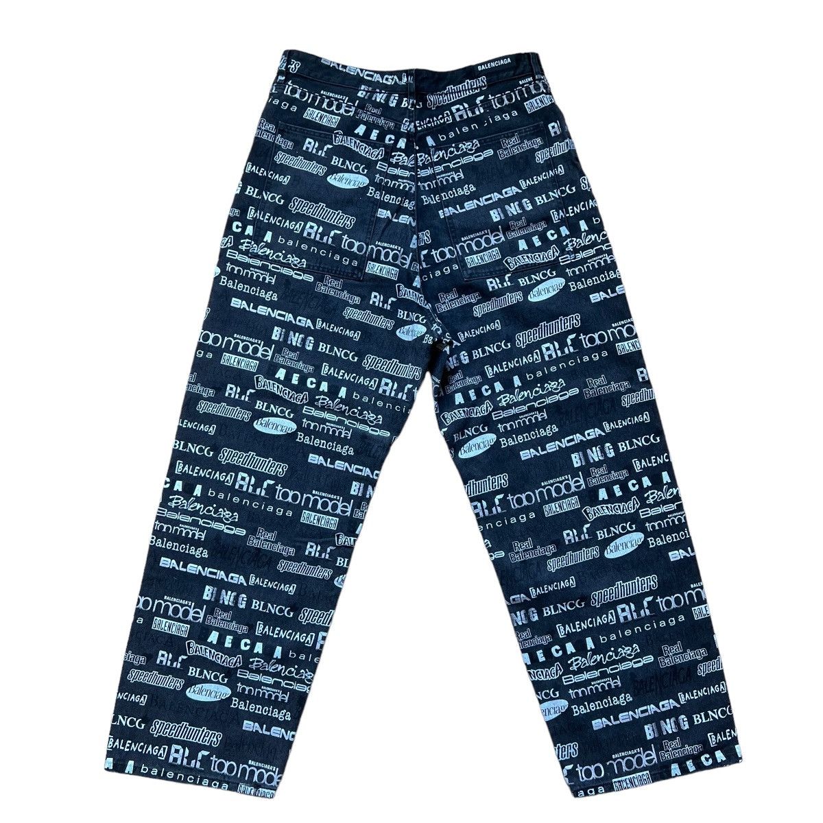 Balenciaga BALENCIAGA 20AW MULTI LOGO DENIM JACKET BAGGY PANTS SET Size 46S - 12 Thumbnail