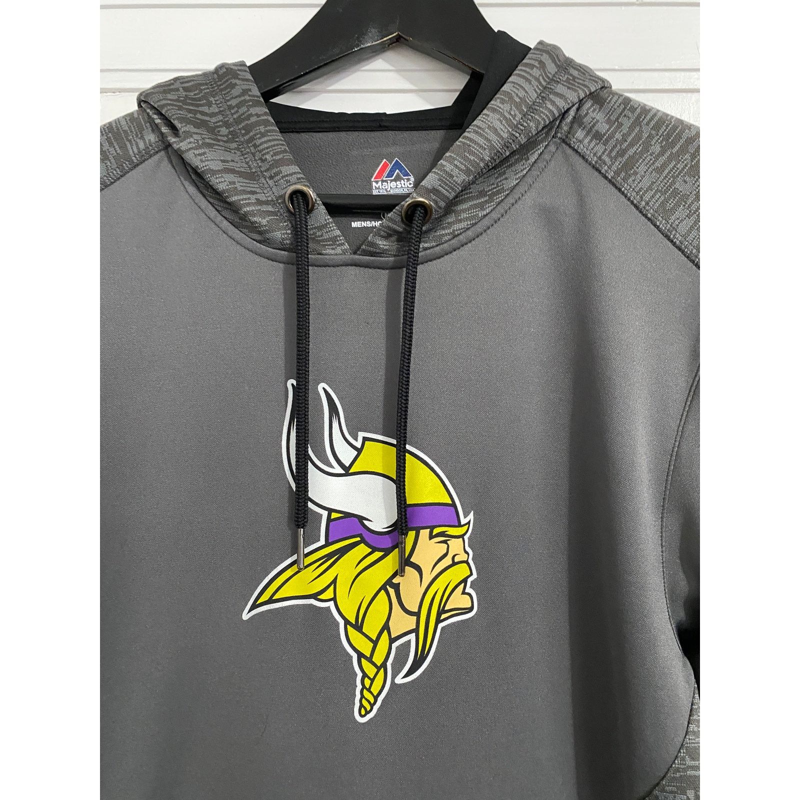 Majestic Minnesota Vikings Gray Hoodie Sweatshirt Size Medium Size US M / EU 48-50 / 2 - 2 Thumbnail