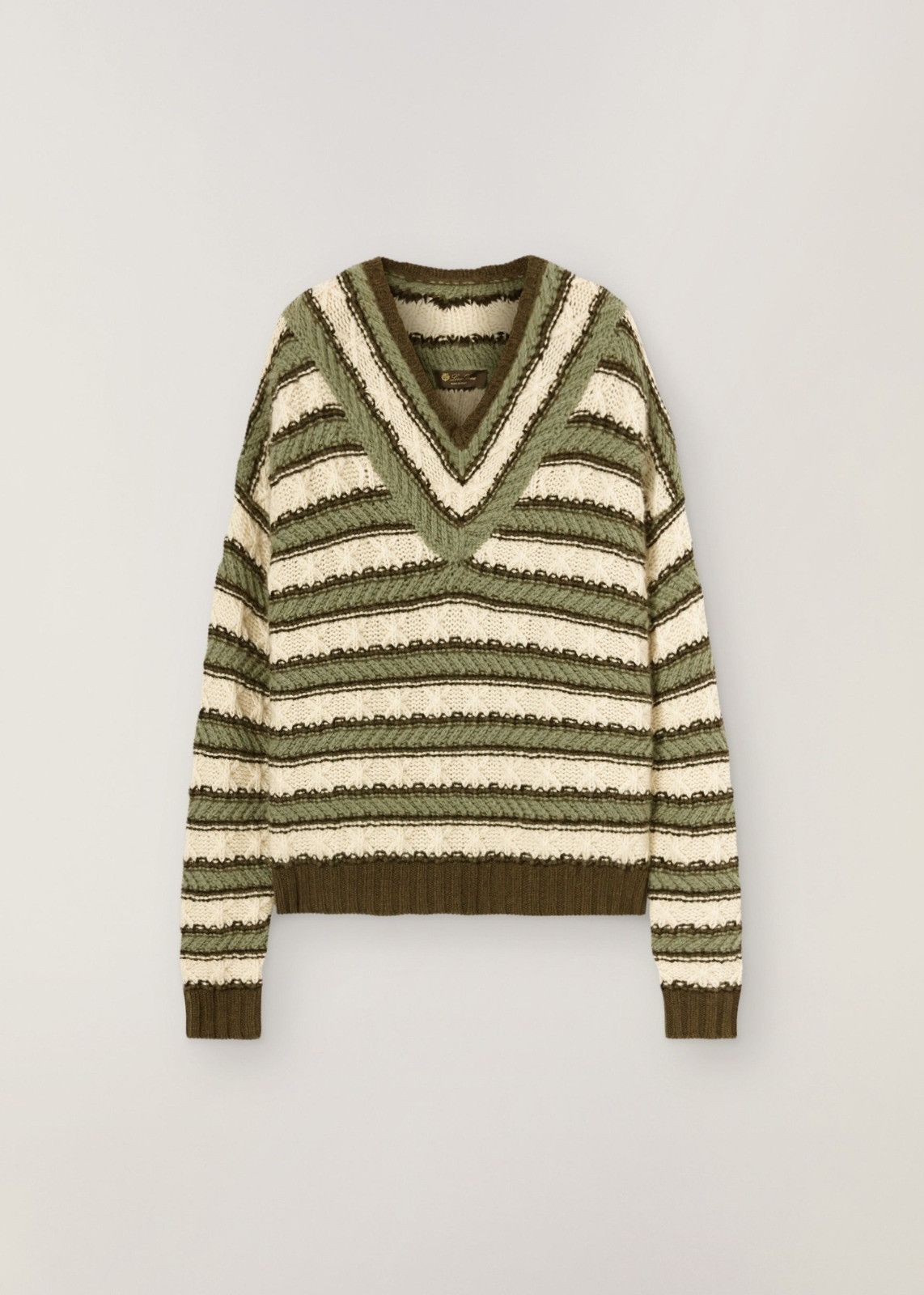 Loro Piana o1srvl11e0125 Cheviot Hills V-Neck Sweater in Multicolor Size XS / US 0-2 / IT 36-38 - 1 Thumbnail
