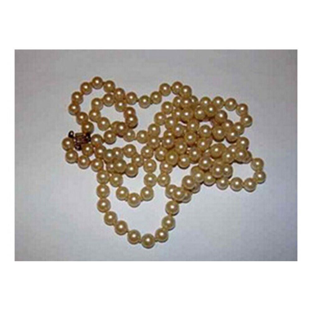 Designer Double Strand Simulated Pearl Necklace 14 kt Gold Filigree Size ONE SIZE - 4 Thumbnail