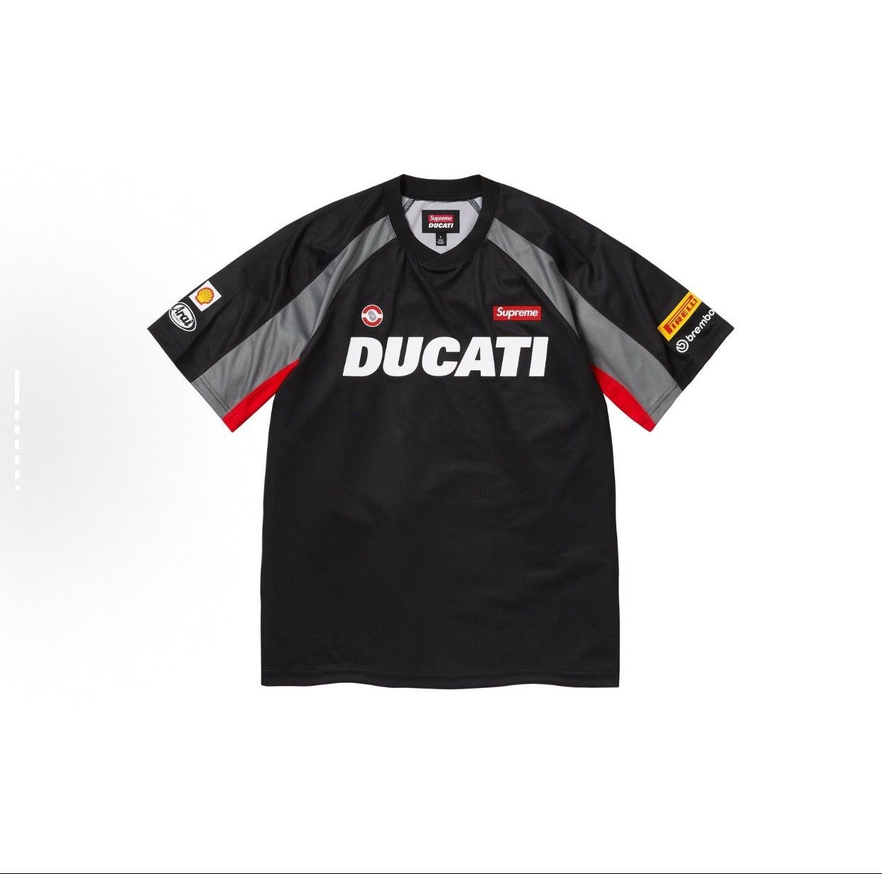 Supreme Ducati®︎ Soccer Jersey Black L Ducati × Supreme Supreme Ducati Soccer Jersey Black | Grailed