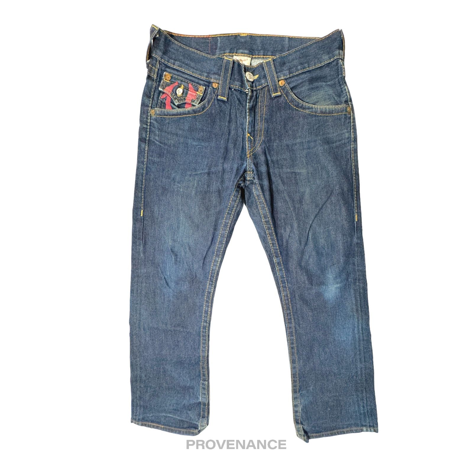 True Religion 🔴 True Religion Blue Denim Jeans - Red - 29 Size US 29 - 2 Thumbnail