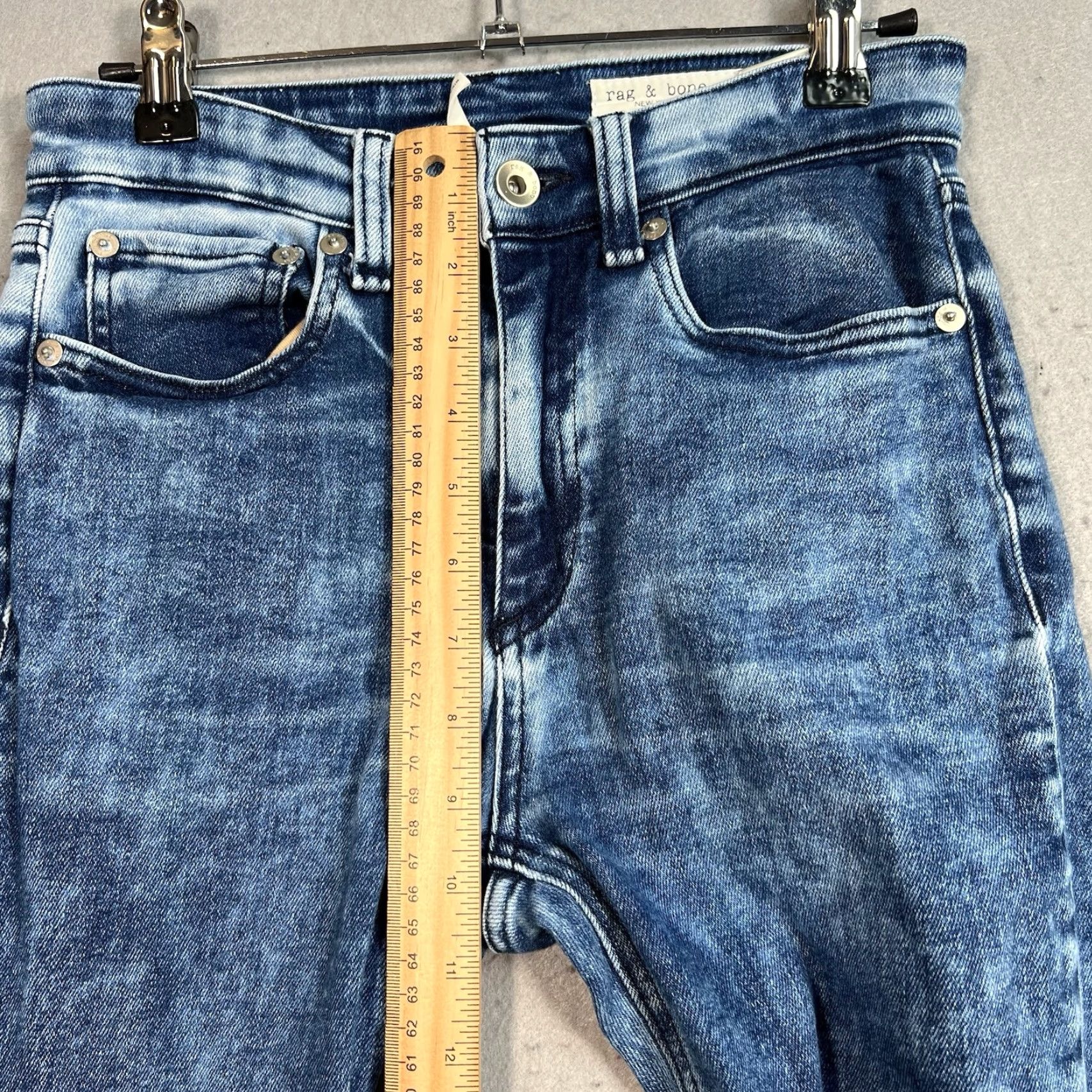 Rag & Bone rag & bone Jeans Women’s Nina High Rise Ankle Skinny Denim Acid Wash 24x26 26 24X26 Size 42" / US 20 - 7 Thumbnail