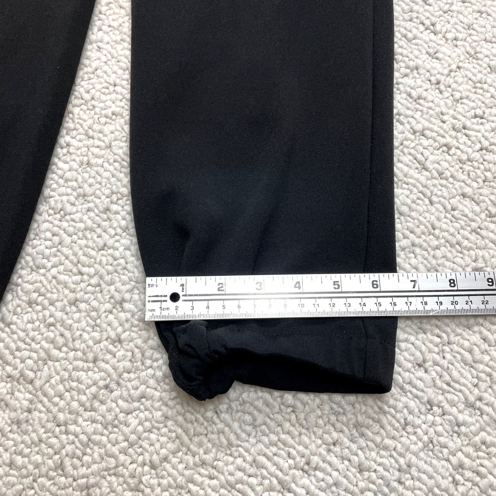 Vintage VINTAGE? No, Stella Luce Cropped Pants Womens XL Black Stretch Polyester Pockets Size 29" - 2 Thumbnail