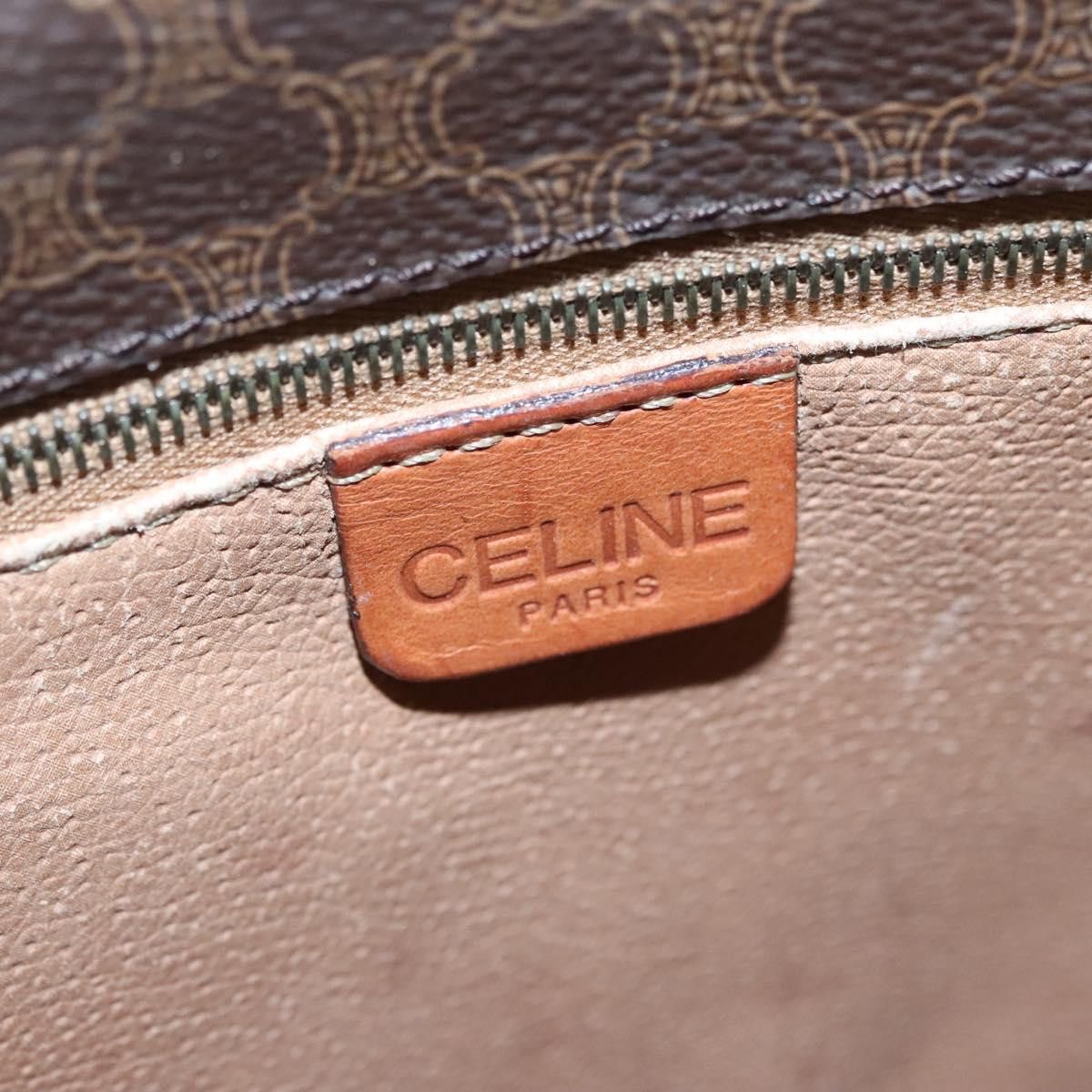 Celine CELINE Macadam Canvas Shoulder Bag Pvc Leather Brown Size ONE SIZE - 16 Thumbnail
