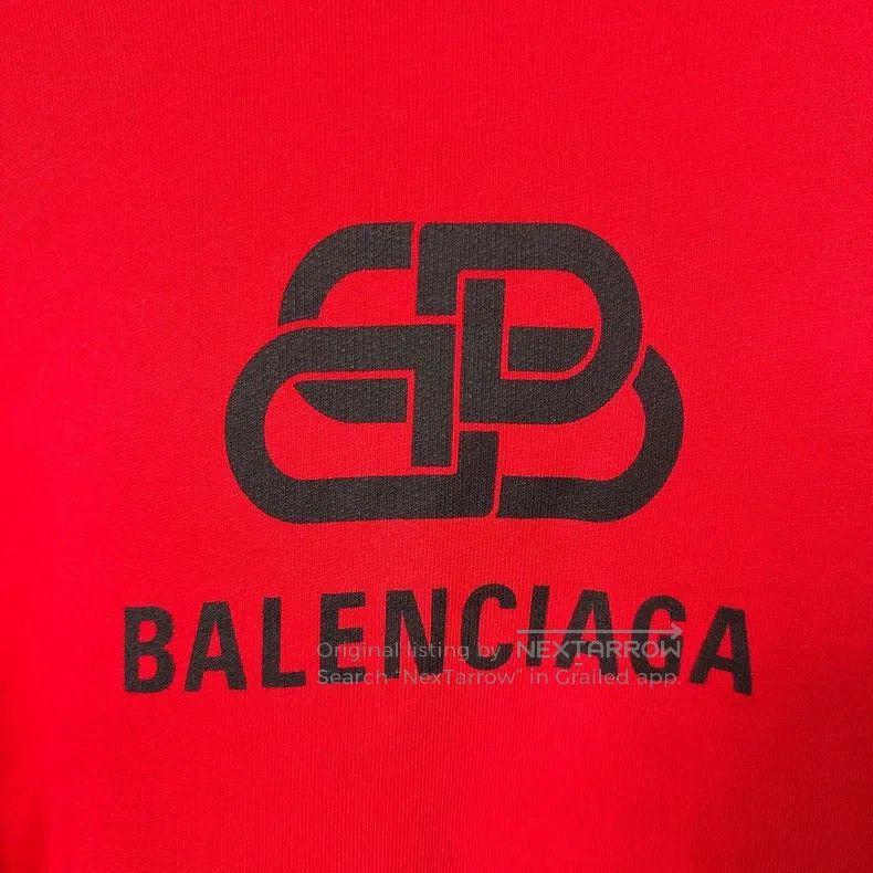 Balenciaga Balenciaga Red double lock logo print hooded sweatshirt Size US M / EU 48-50 / 2 - 5 Thumbnail