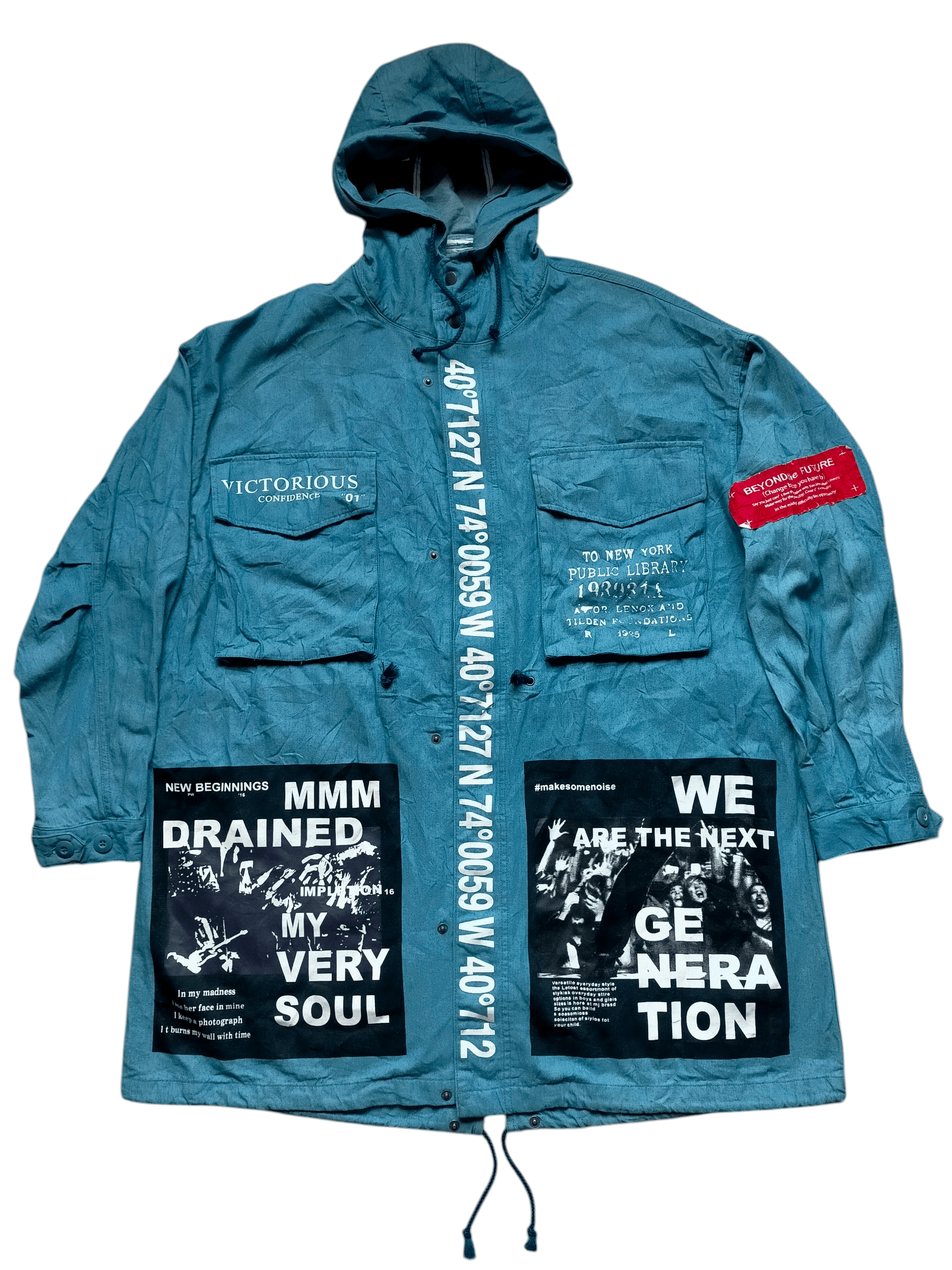 If Six Was Nine 🔥Rare🔥Vtg 90s Jungle storm Rap Patches Parkas Hoodie Size US XXL / EU 58 / 5 - 1 Thumbnail