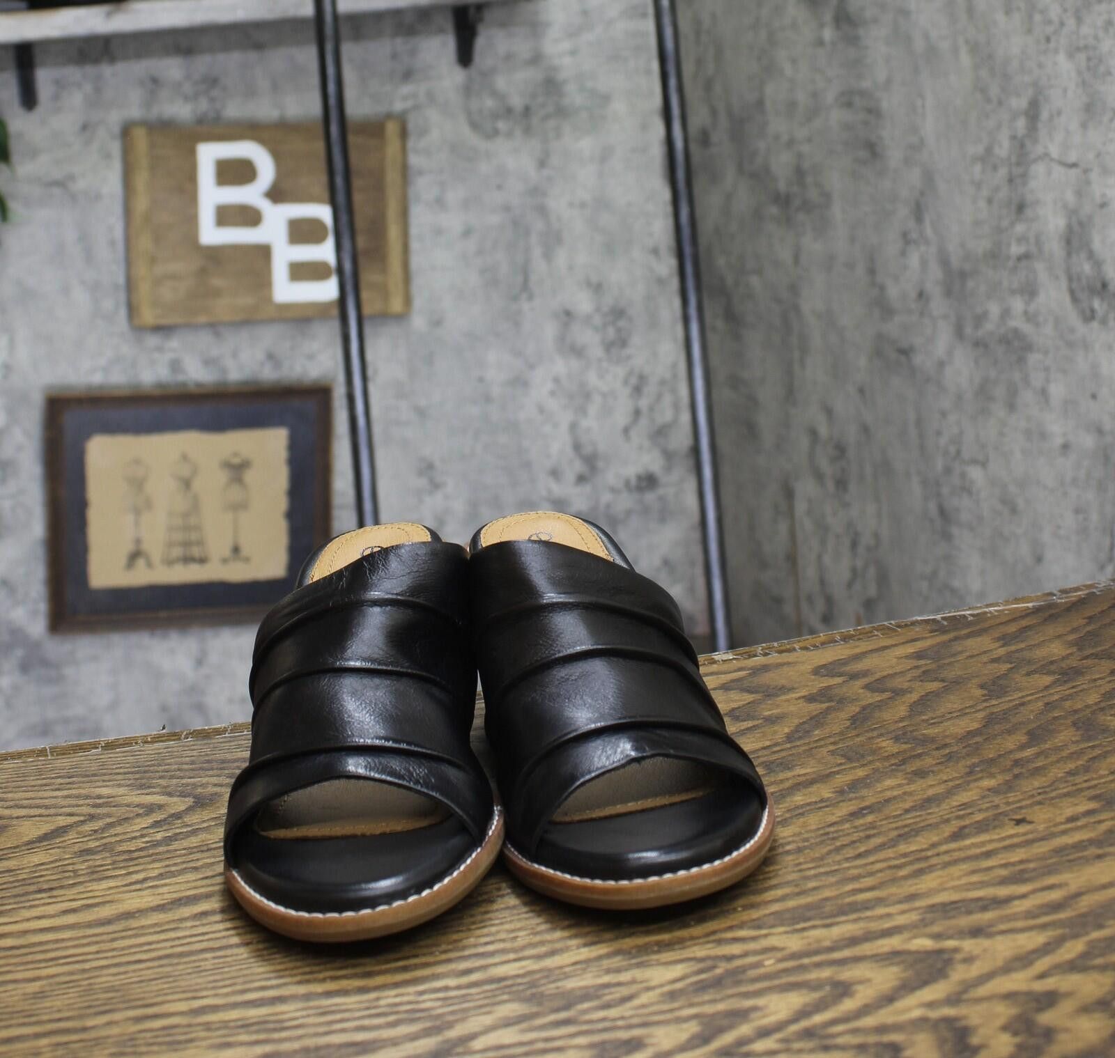Earth Ragz Nwt Earth Block Heel Dress Sandals Etadara Black Leather 8m Size US 8 / IT 38 - 3 Thumbnail
