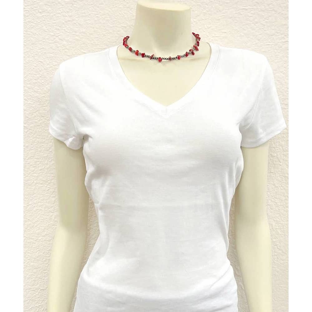 Other Handmade Navajo Bead and Coral Chip Stone Necklace 16 to 21 Size ONE SIZE - 3 Thumbnail