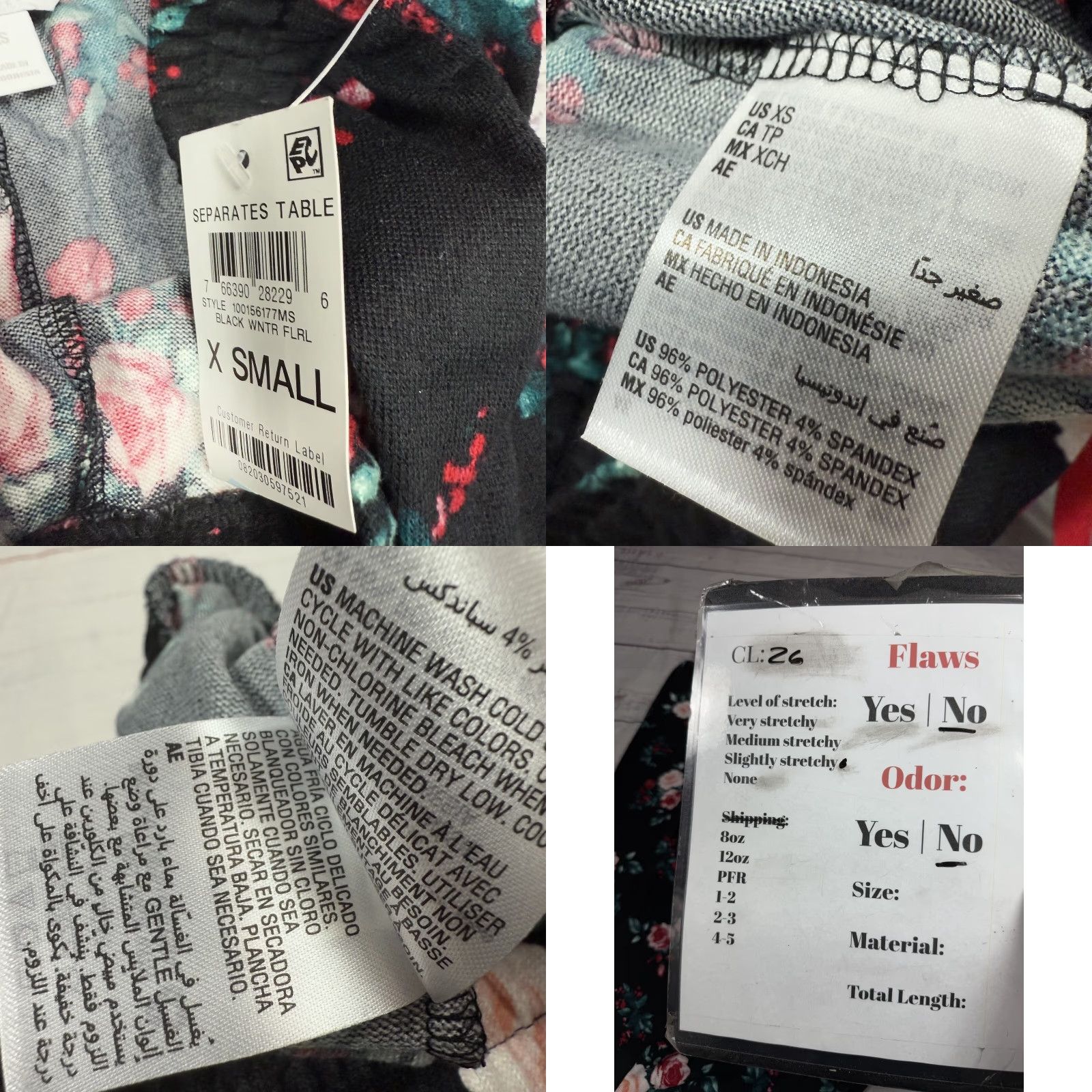 Charter Club Charter Club Intimates Black Floral Sleep Pants Pull On Drawstring Womens XS NWT Size 26" / US 2 / IT 38 - 8 Thumbnail