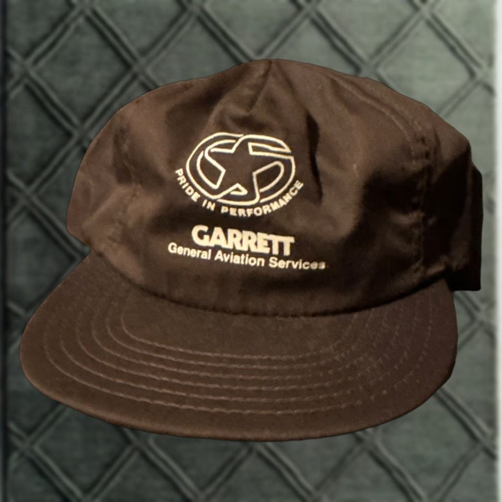 Vintage VINTAGE Garrett Aviation Aircraft Brown Strapback Hat Cap 80s Unbranded Men One Size Baseball Cap Size ONE SIZE - 1 Thumbnail