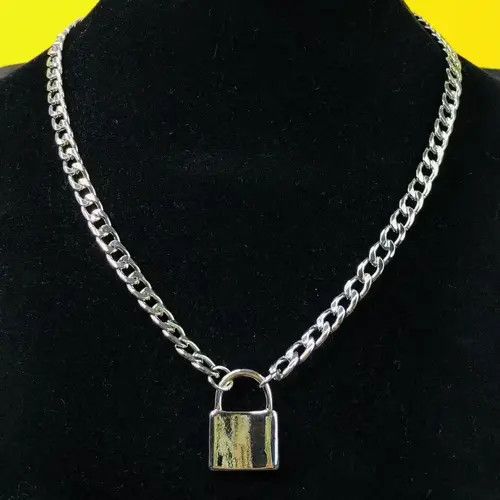 Other center padlock curb Cuban chain necklace Size ONE SIZE - 1 Thumbnail