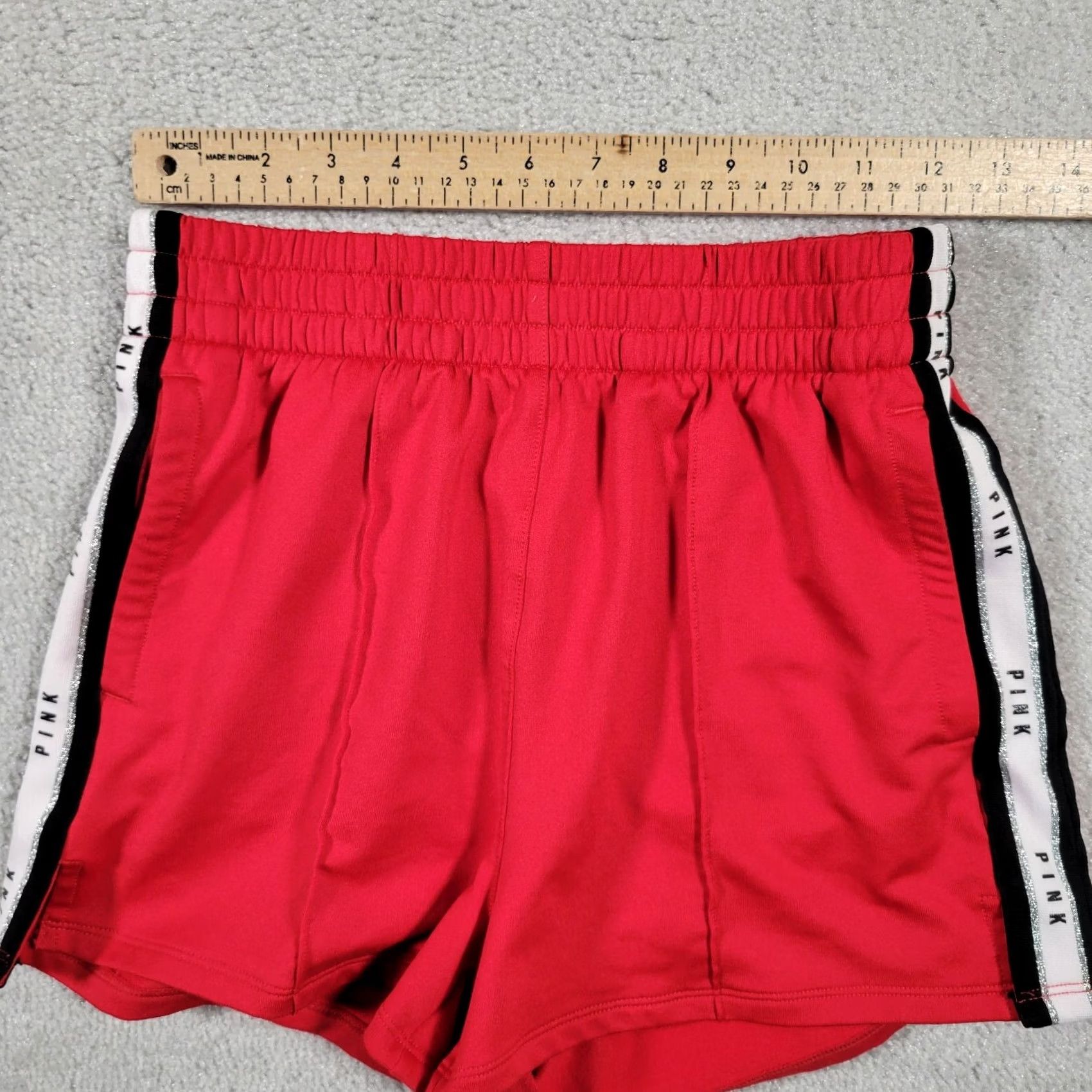 Victoria's Secret Pink Victoria's Secret Red Sport Track Mini Shorts Women’s Small Cheerleading Shorts Size 28" / US 6 / IT 42 - 6 Thumbnail