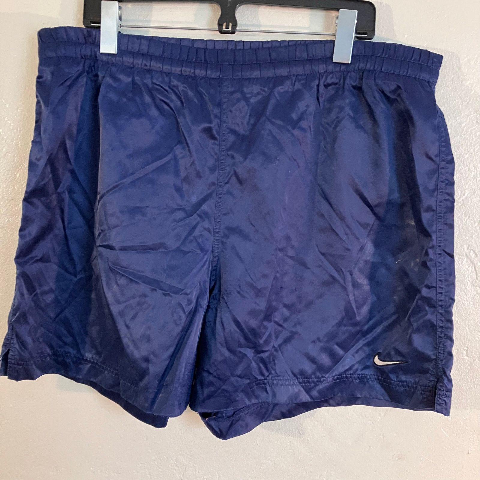 Nike × Vintage Vintage 90s Nike Navy Blue Boxing Shorts Athletic Size US 38 / EU 54 - 1 Thumbnail