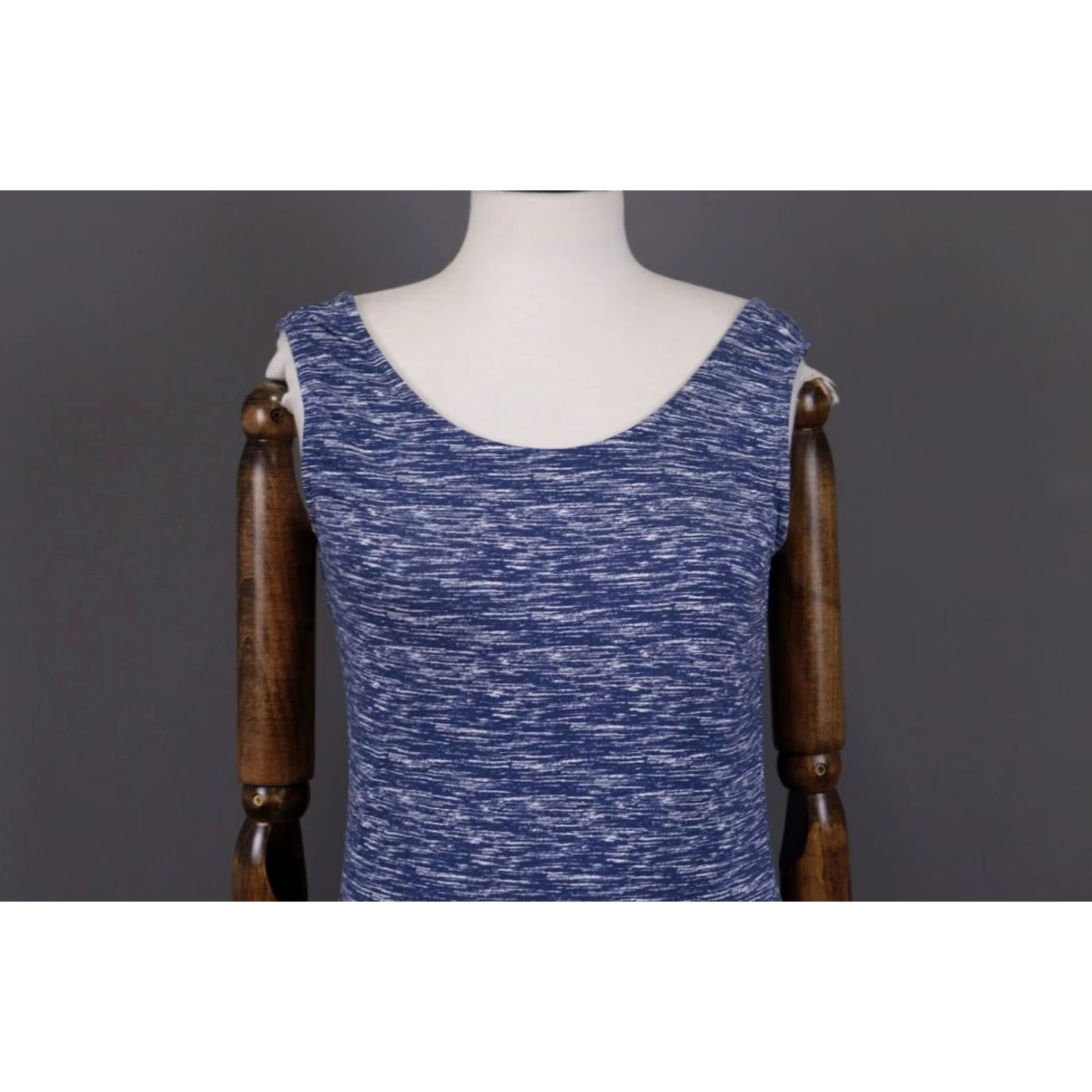 Vintage Elisa Cavaletti Sono Italiana Blue Printed Bodycon Sleeveless Long Dress L Womens Color Blue Size L Size L / US 10 / IT 46 - 2 Thumbnail