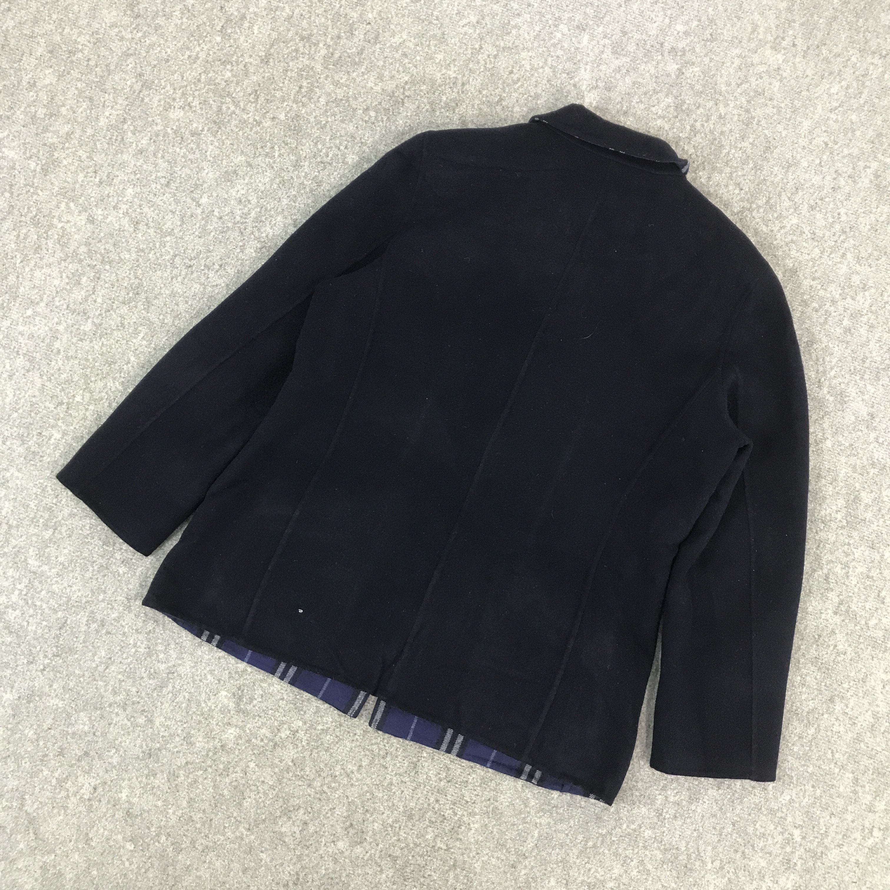 Burberry × Vintage BURBERRYS CLASSIC NAVY ZIPPER WOOL JACKET Size US M / EU 48-50 / 2 - 6 Thumbnail
