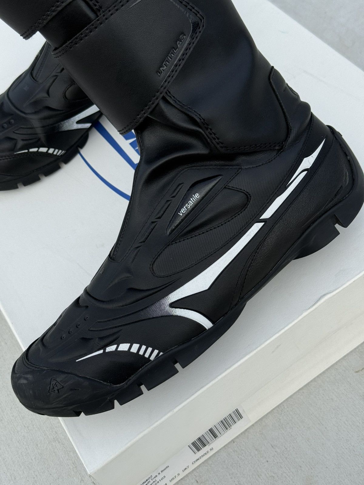 untitlab Untitlab Swift-Trek Faux-Leather Motorcycle Biker Boots Size US 9 / EU 42 - 17 Thumbnail