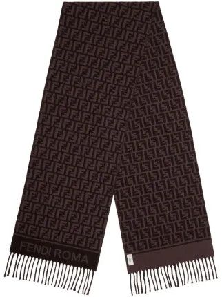 Fendi o1s1wg111225 Size: OS/ Ff Scarf in Brown Size ONE SIZE - 1 Preview