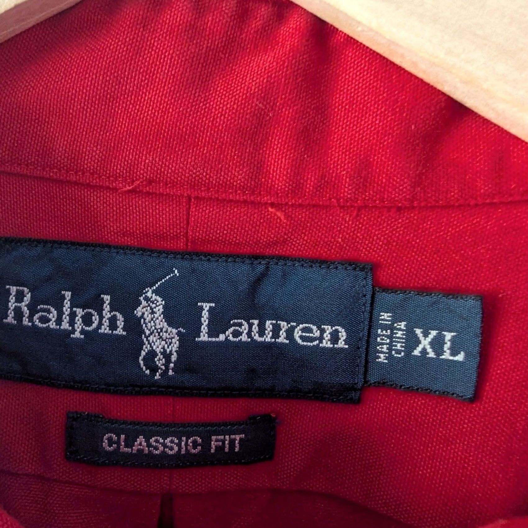 Ralph Lauren Ralph Lauren Classic Red Button Down Long Sleeve Shirt XL Navy Pony Size US XL / EU 56 / 4 - 5 Thumbnail