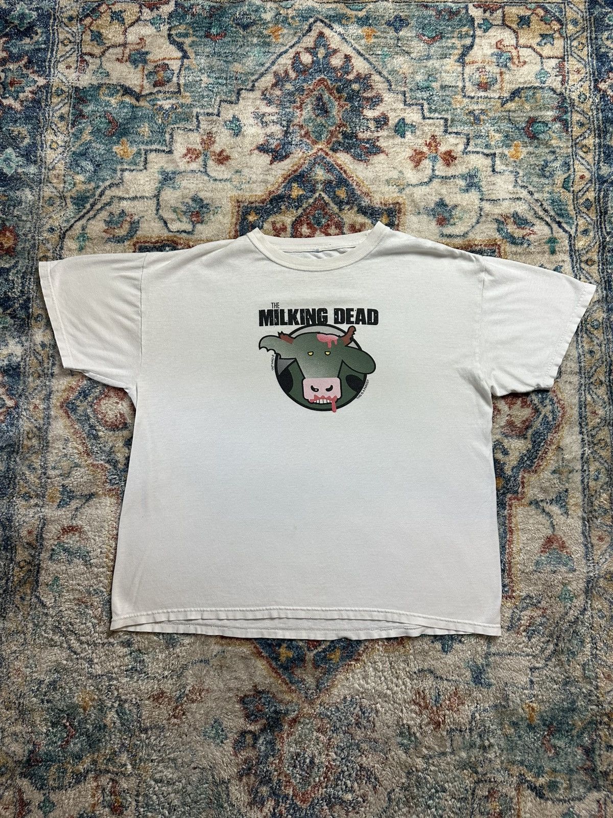 Vintage Vintage The Milking Dead The Walking Dead Parody T-shirt Size US XL / EU 56 / 4 - 1 Thumbnail