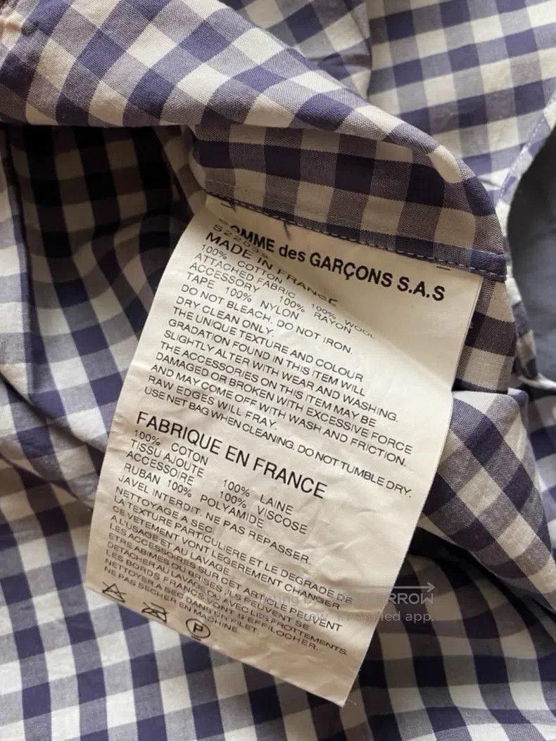 Comme des Garcons Comme Des Garcons Plaid Fringe Short Sleeve Shirt Size S / US 4 / IT 40 - 3 Thumbnail