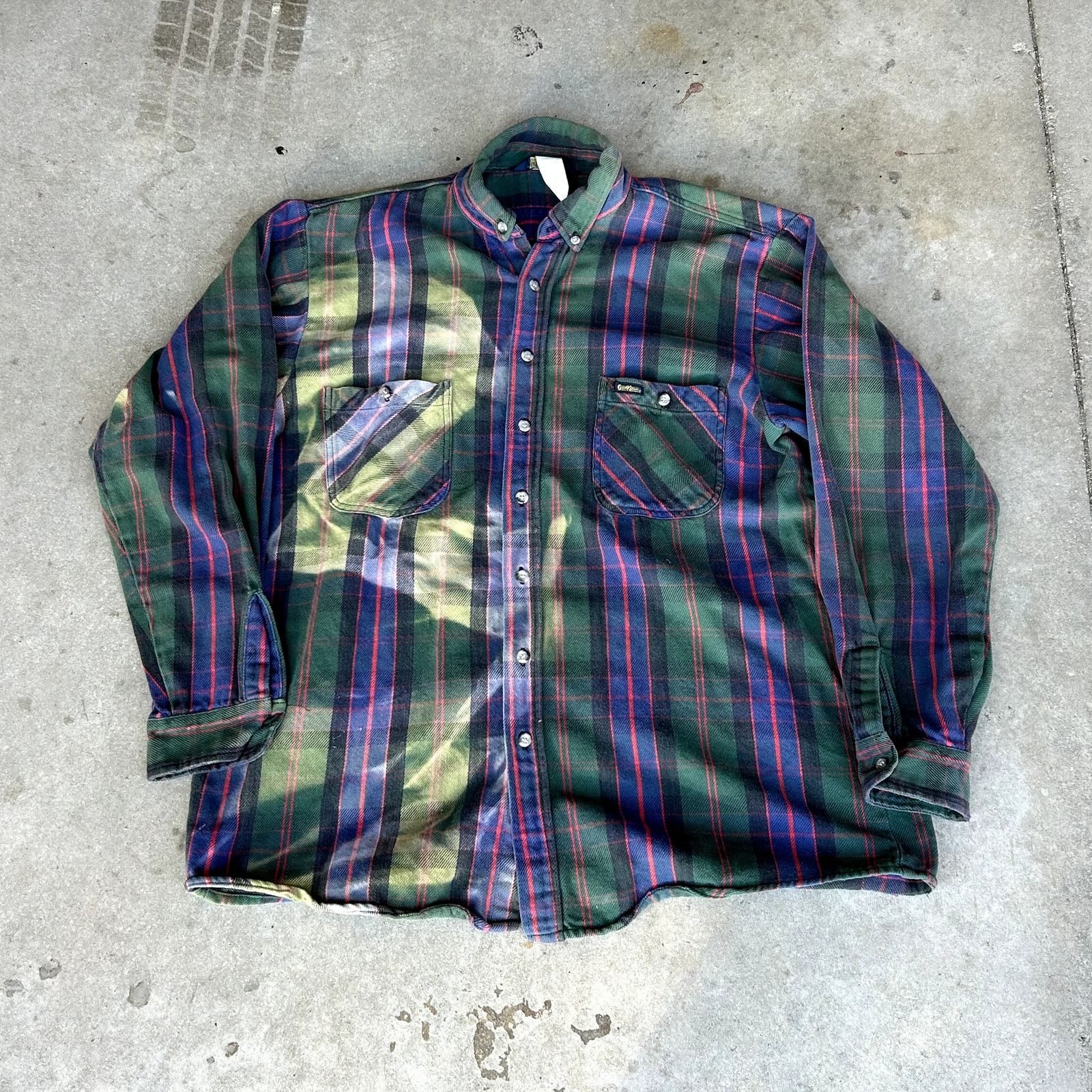 Oshkosh Vintage Oshkosh B'Gosh Flannel Sunfaded XLT Size US XL / EU 56 / 4 - 1 Thumbnail