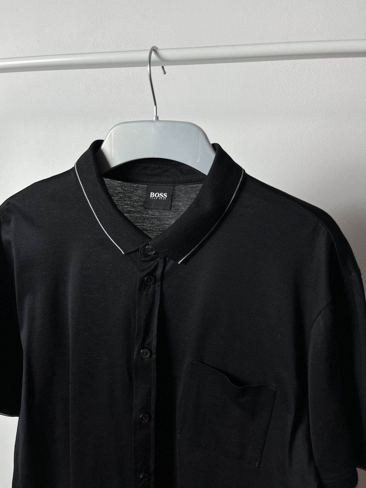 Hugo Boss Hugo Boss Men’s classic Button up Polo T Shirt tee Size US L / EU 52-54 / 3 - 2 Thumbnail