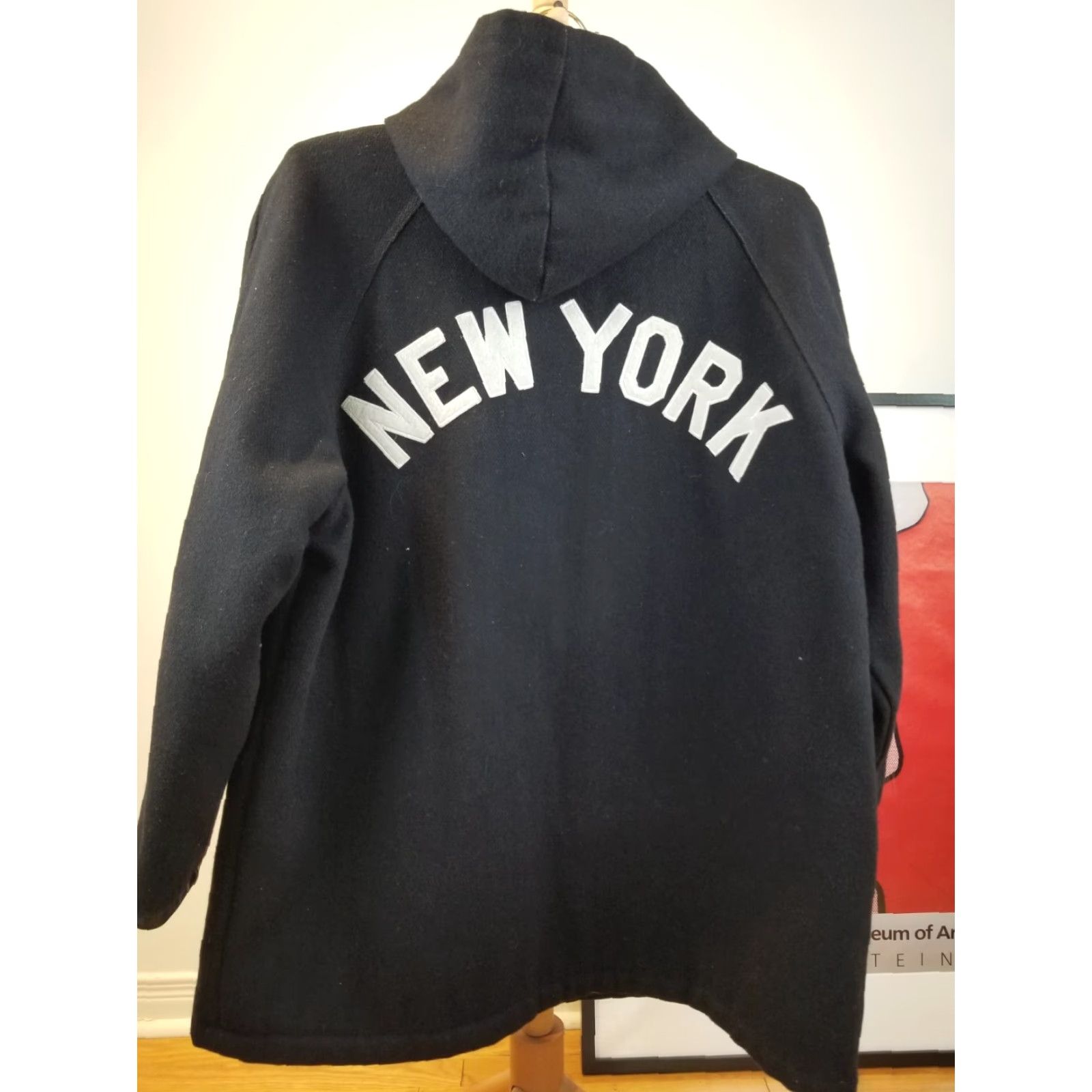 Vintage VINTAGE Empire New York Hook Black Wool Coat Jacket SZ MEDIUM Overcoat Men Jacket Wool Black 90s Limited Mens Size US M / EU 48-50 / 2 - 8 Thumbnail