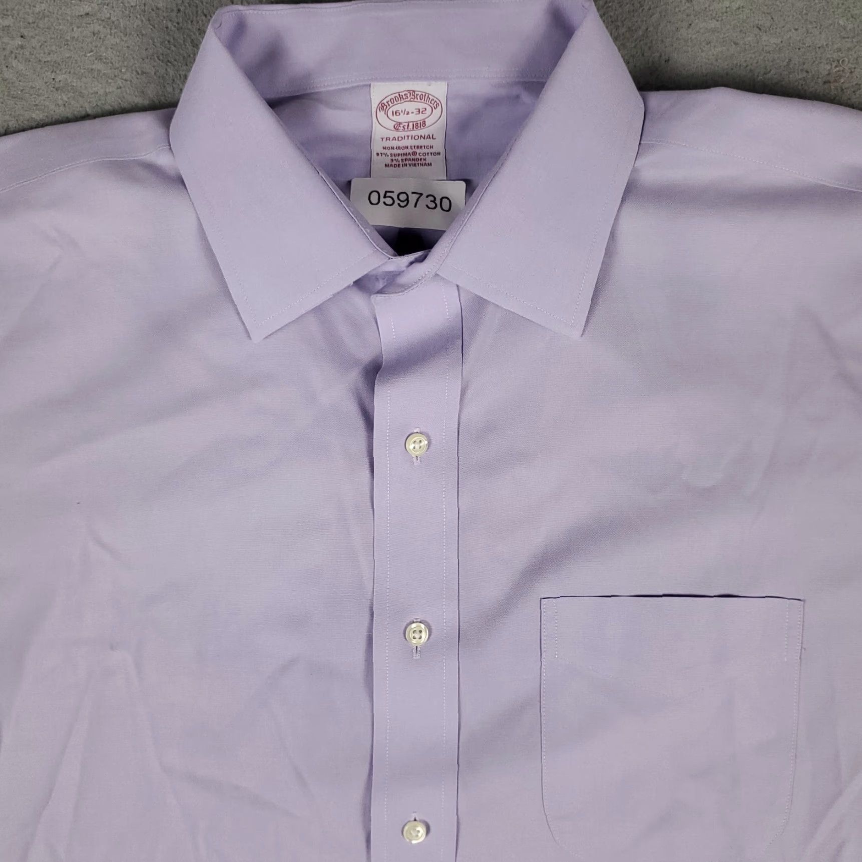 Brooks Brothers VINTAGE Brooks Brothers Dress Shirt Men's 16.5 Purple Long Sleeve Business Formal Casual Modern Size 42R - 2 Thumbnail