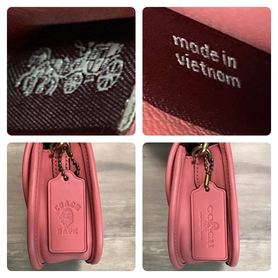Bape × Coach BAPE × COACH MINI TOP HANDLE SADDLE BAG PINK a bathing ape Size ONE SIZE - 9 Thumbnail
