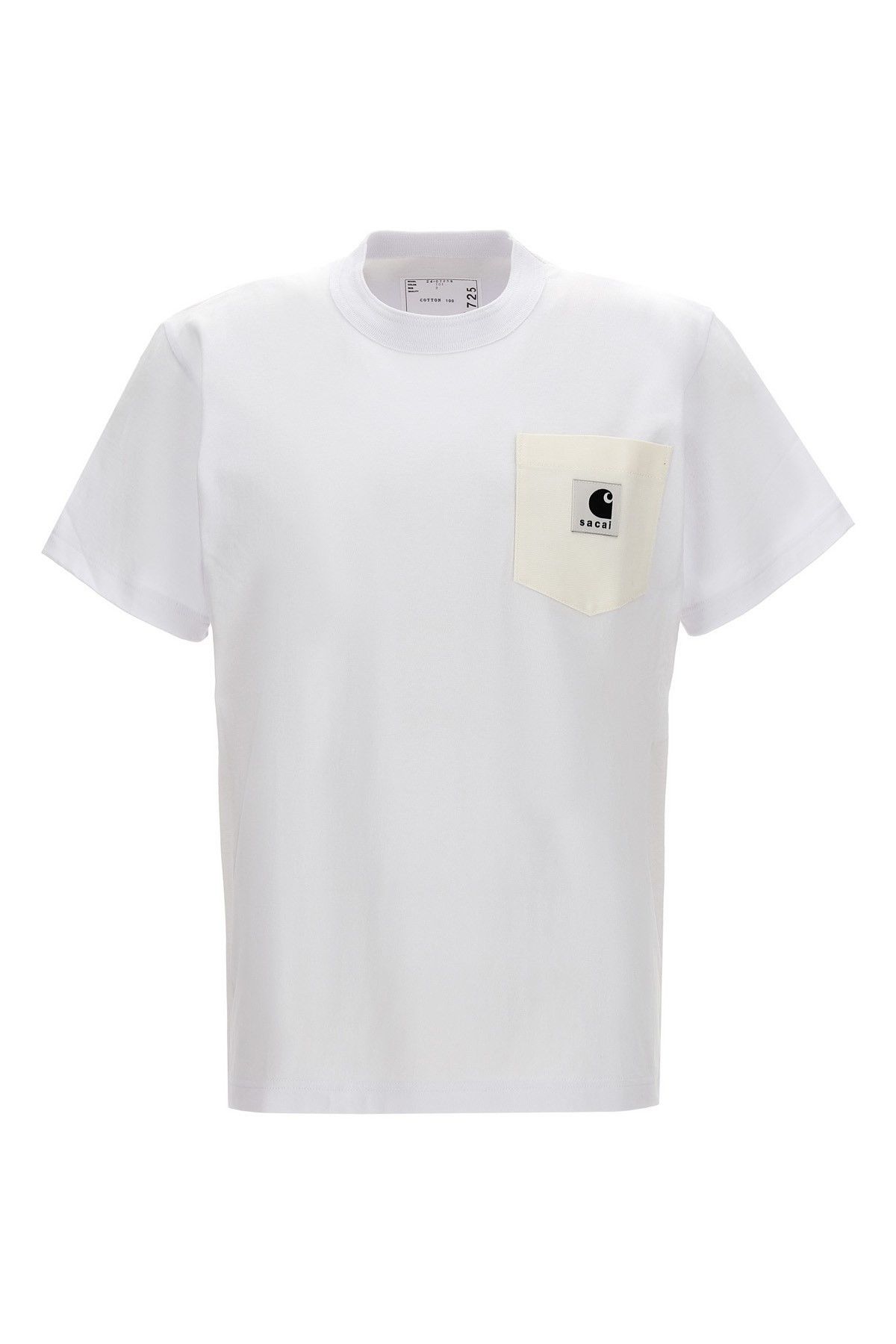 Image of T-Shirt Sacai X Carhartt Wip in White, Women's (Size XL)