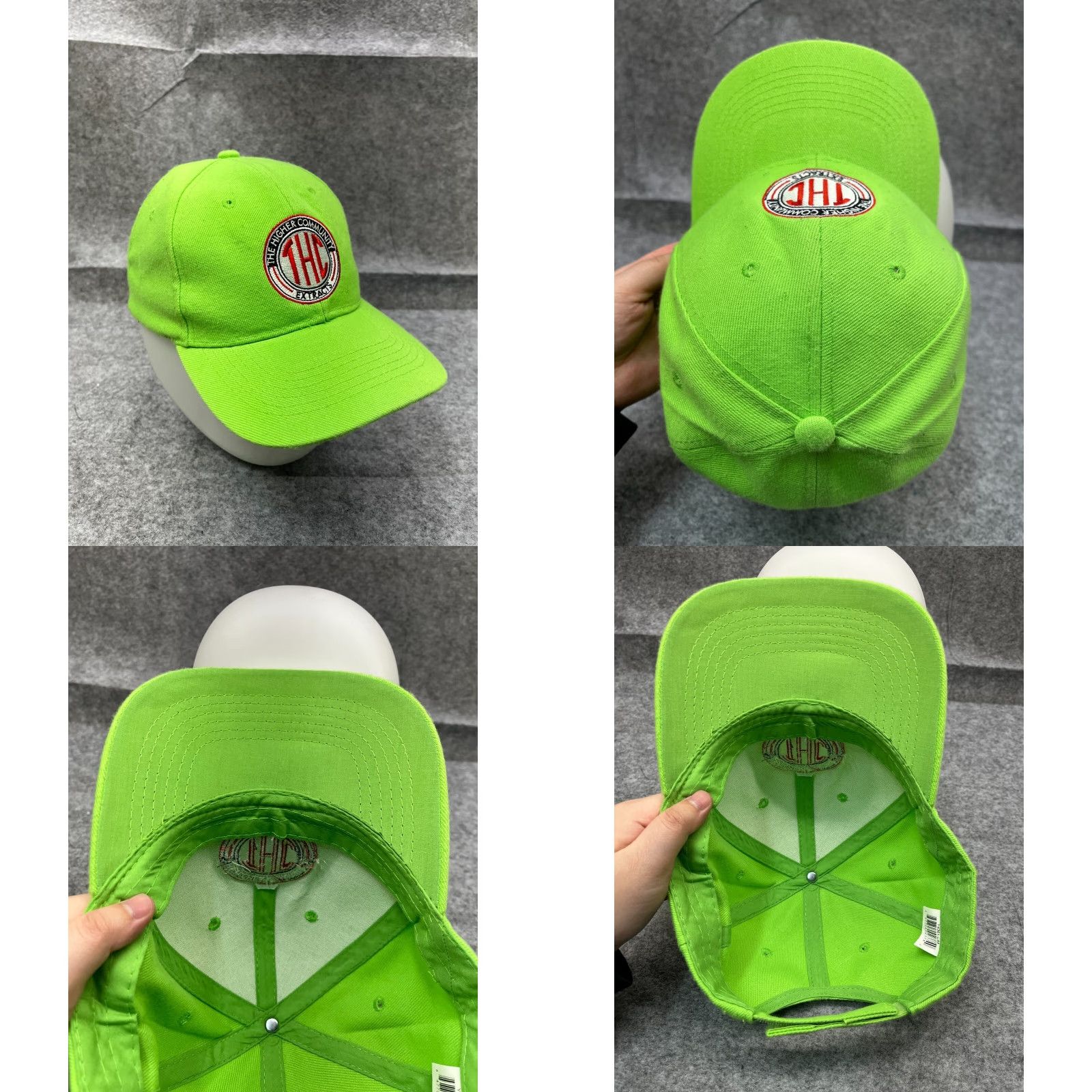 Vintage The Higher Community Extracts Hat Adult One Size Green 100% Polyester Strap Back Size ONE SIZE - 8 Thumbnail