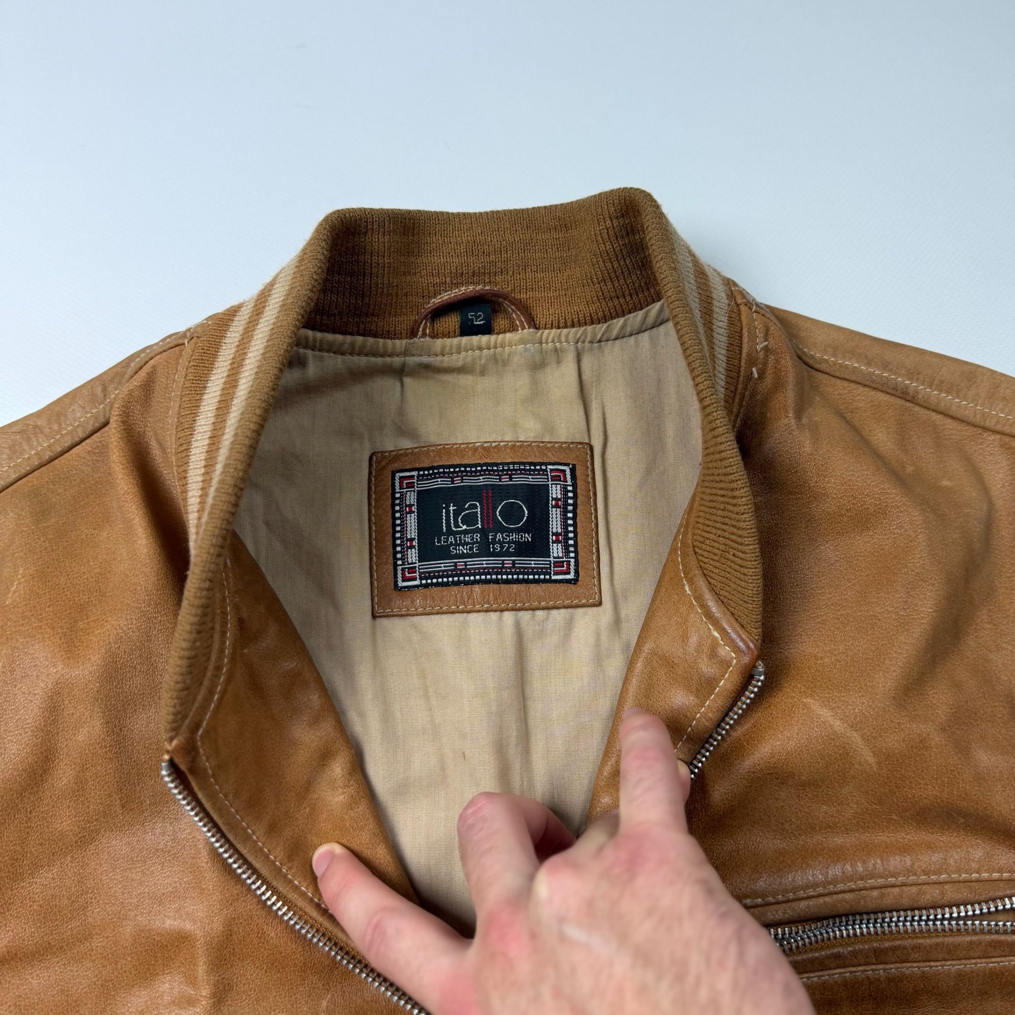 Vintage Vintage 90s Brown Leather Bomber Jacket American Aviator Pil Size US L / EU 52-54 / 3 - 6 Thumbnail