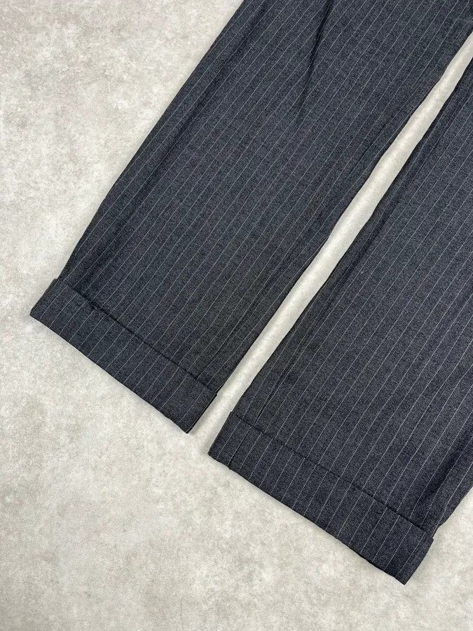 Dolce & Gabbana 2000s Dolce & Gabbana Grey Wool Stripped Pants Size US 34 / EU 50 - 8 Thumbnail