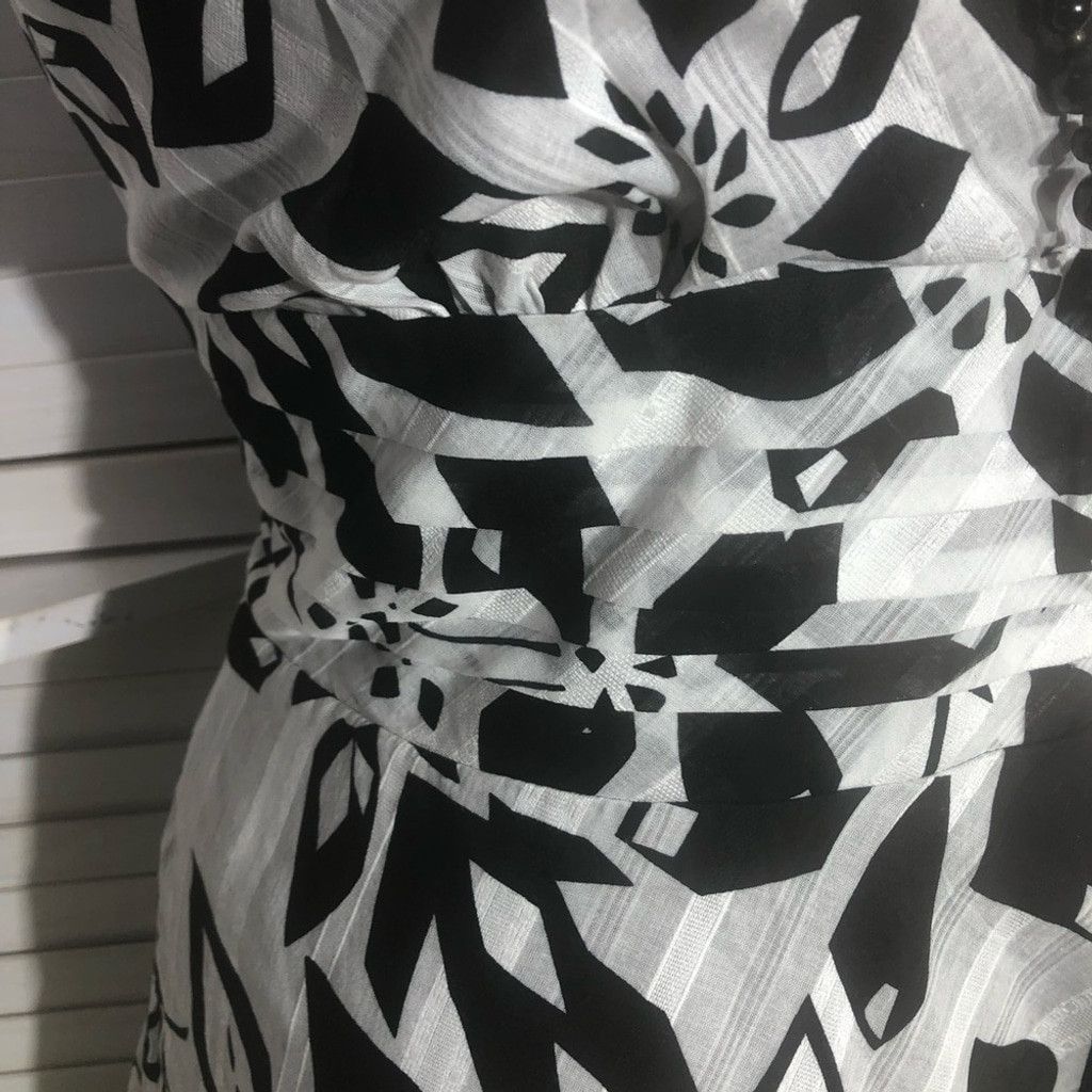 Vintage NWT Lane Bryant plus size Black White Floral Dress Sz 22 Size 3XL / US 20-22 - 5 Thumbnail