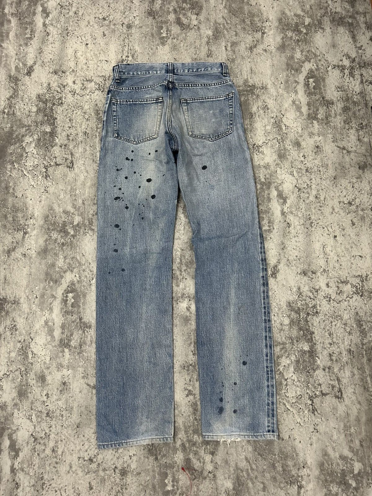 Alberto × Japanese Brand × Jean Vintage Alberto Paris Paint Selvedge Distressed jeans Size US 27 - 2 Thumbnail