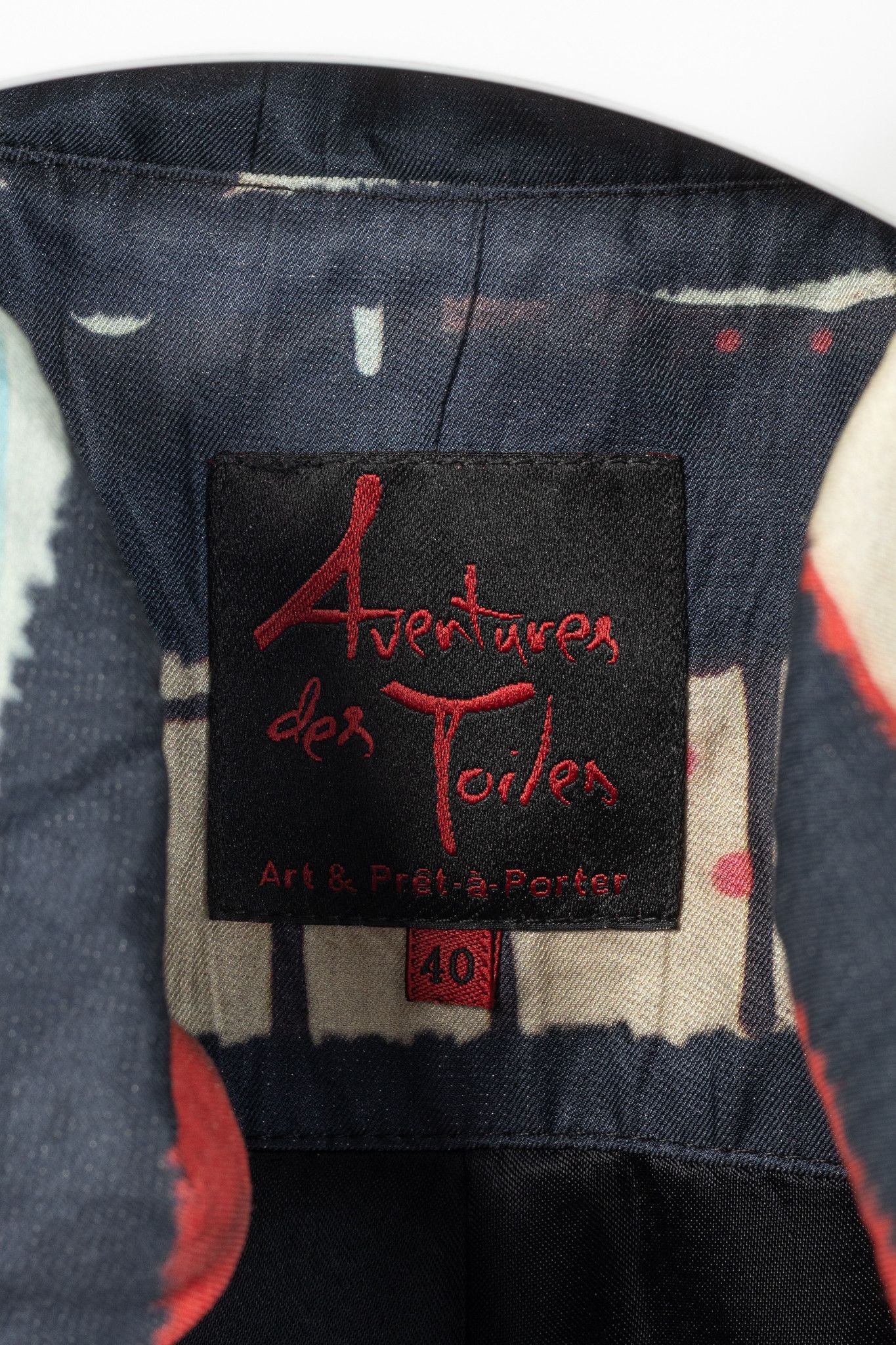Other Aventures des Toiles Black Cotton Abstract-Print Zip Coat Size M / US 6-8 / IT 42-44 - 4 Thumbnail