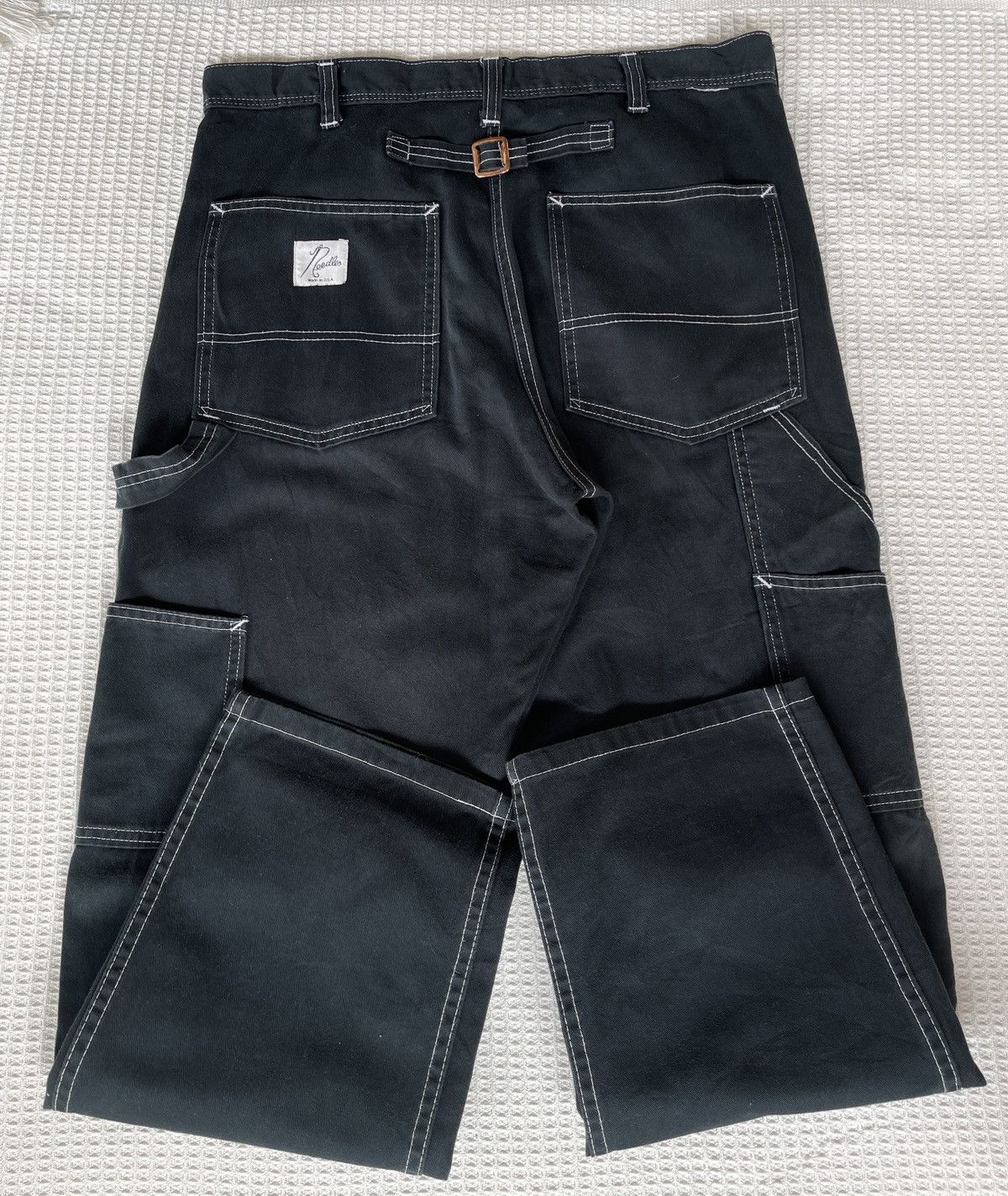 Needles Vintage💢Needles💢Carpenter Worker Black Jeans Crafted USA Size US 34 / EU 50 - 3 Thumbnail